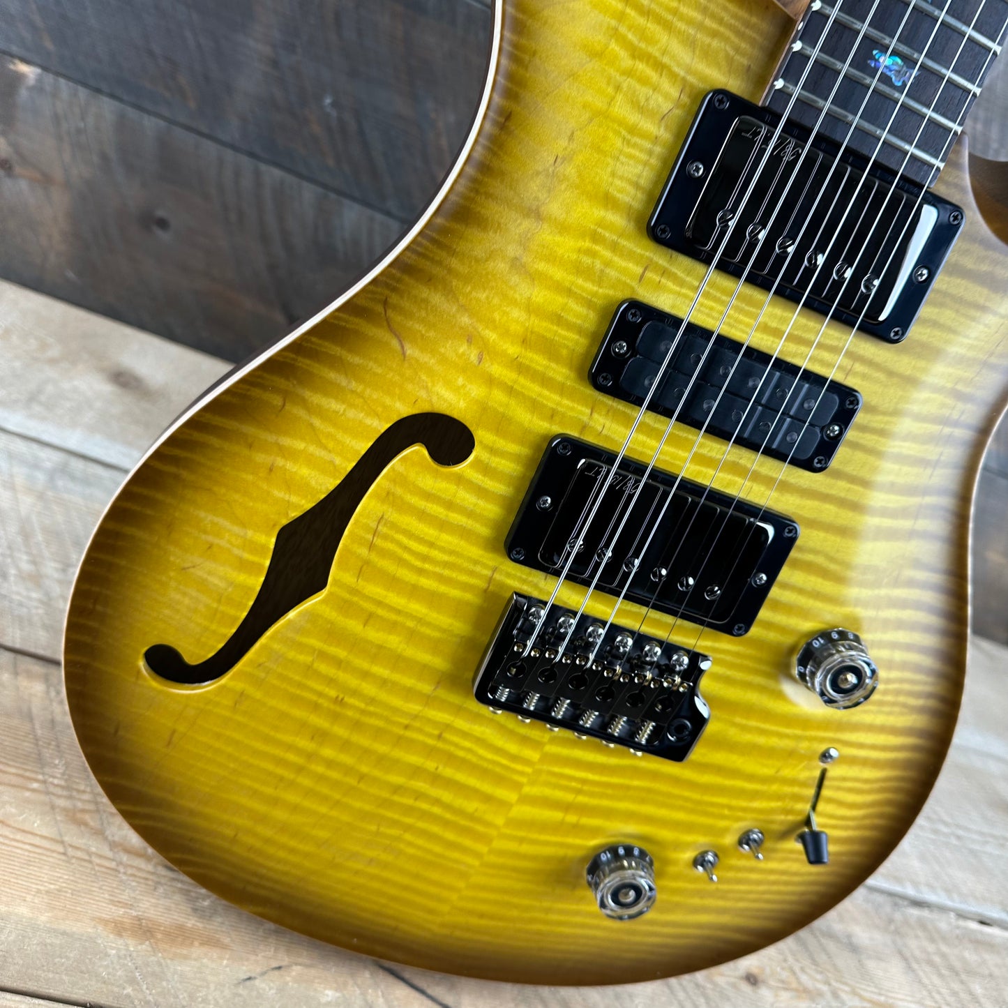 PRS Wood Library Special 22 Semi-Hollow - Flame Maple 10 Top Korina Back, Ziricote FB - McCarty Sunburst Satin 392388