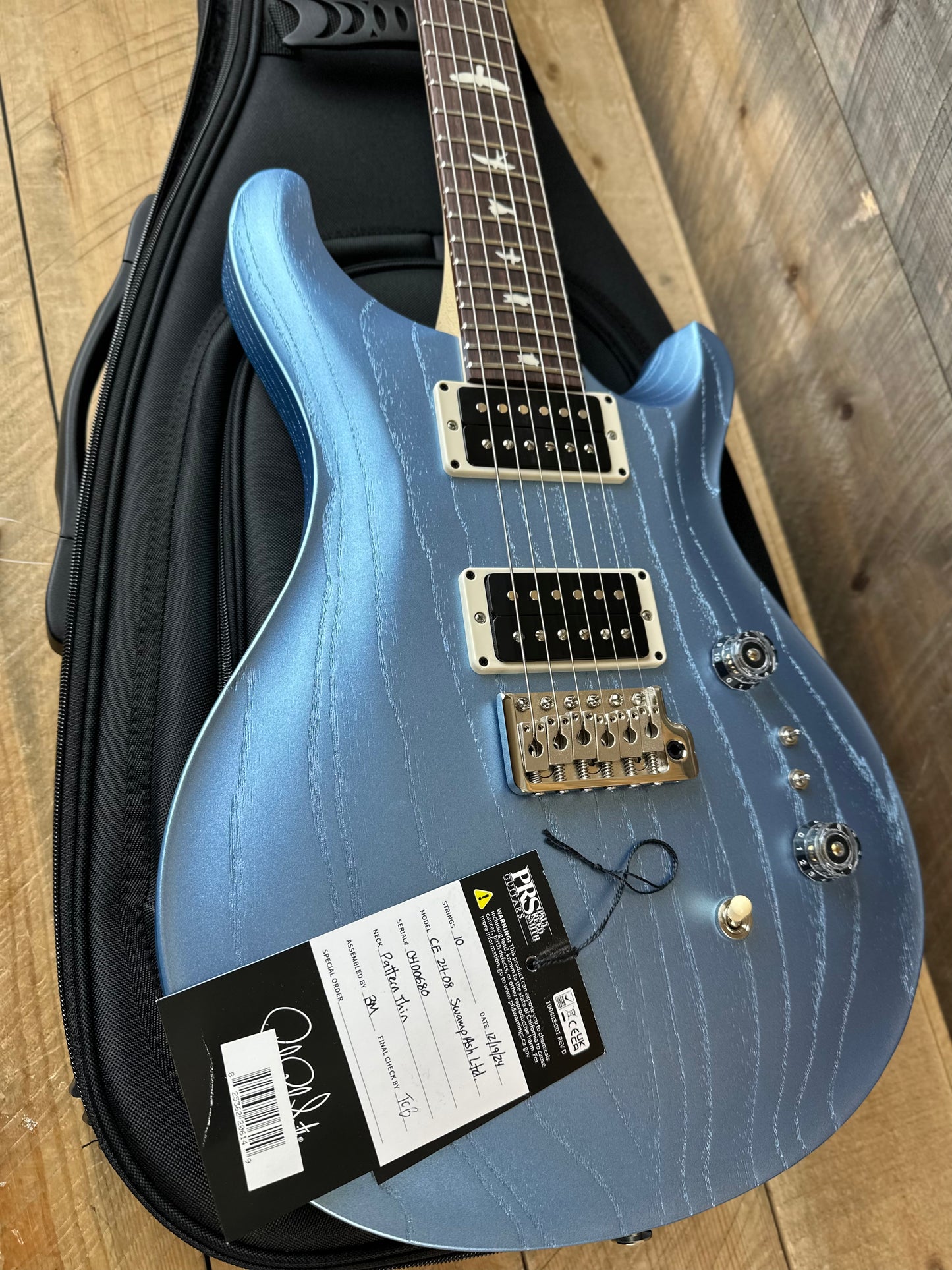 PRS CE 24-08 Swamp Ash Limited Edition - Frost Blue Metallic 400680