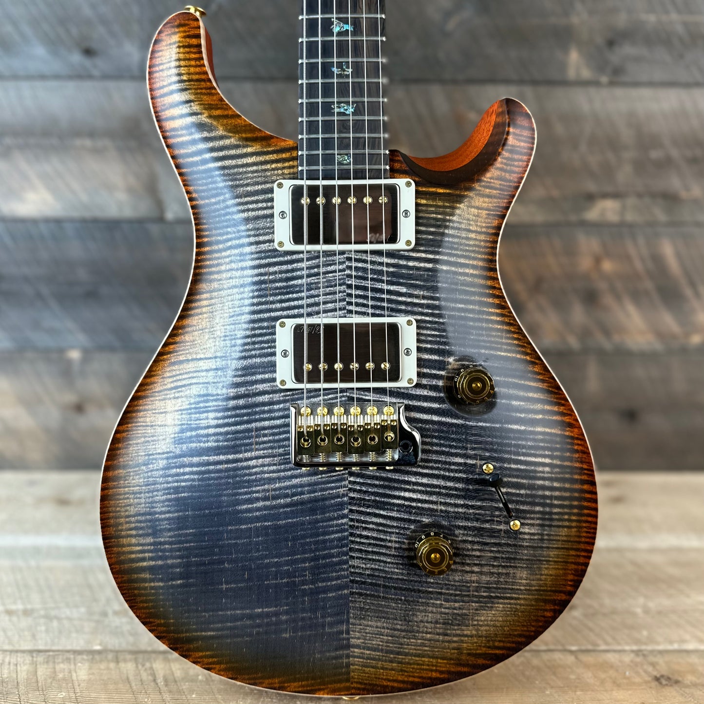 PRS Wood Library Custom 24 Amazing Highly Figured 10 top!! - Burnt Maple Leaf 395093