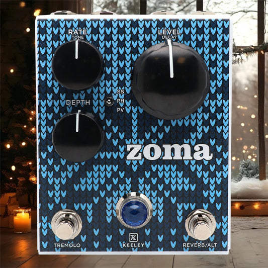 Keeley ZOMA Stereo Reverb and Tremolo Pedal IN AN UGLY XMAS SWEATER!