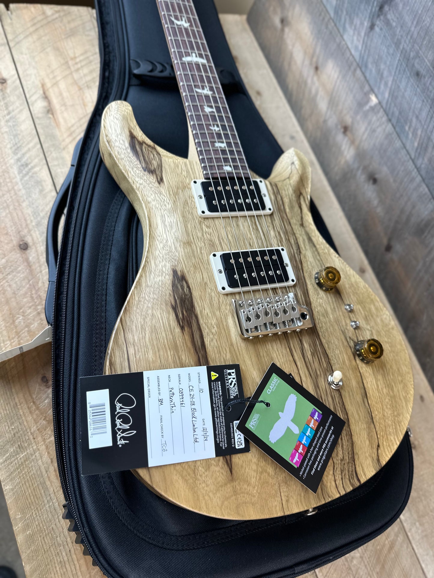 PRS CE 24-08 Black Limba Limited Edition - Natural Satin 399461