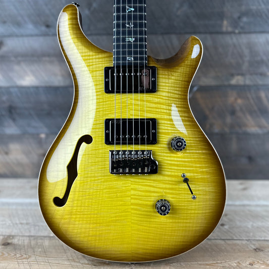 PRS Wood Library Custom 24 Semi-Hollow Flame Maple 10 Top - Livingston Lemondrop 391118