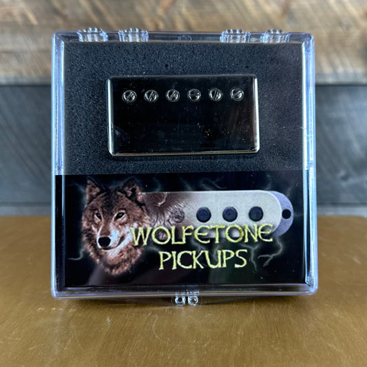 Wolfetone Marshallhead Bridge Humbucker Vintage Braid Conductor -  Black Bobbin Nickel Cover