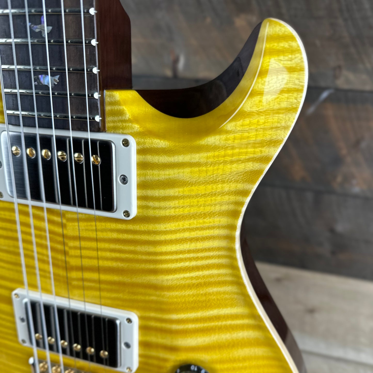 PRS DGT David Grissom Signature Wood Library Flame Maple 10 Top, Korina Back/Neck, Ziricote FB - Honey 389466