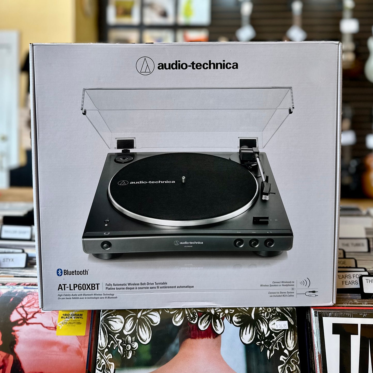 *In Store Pickup* Audio-Technica AT-LP60XBT Fully Automatic Wireless Belt-Drive Turntable (Wireless & Analog) - Black