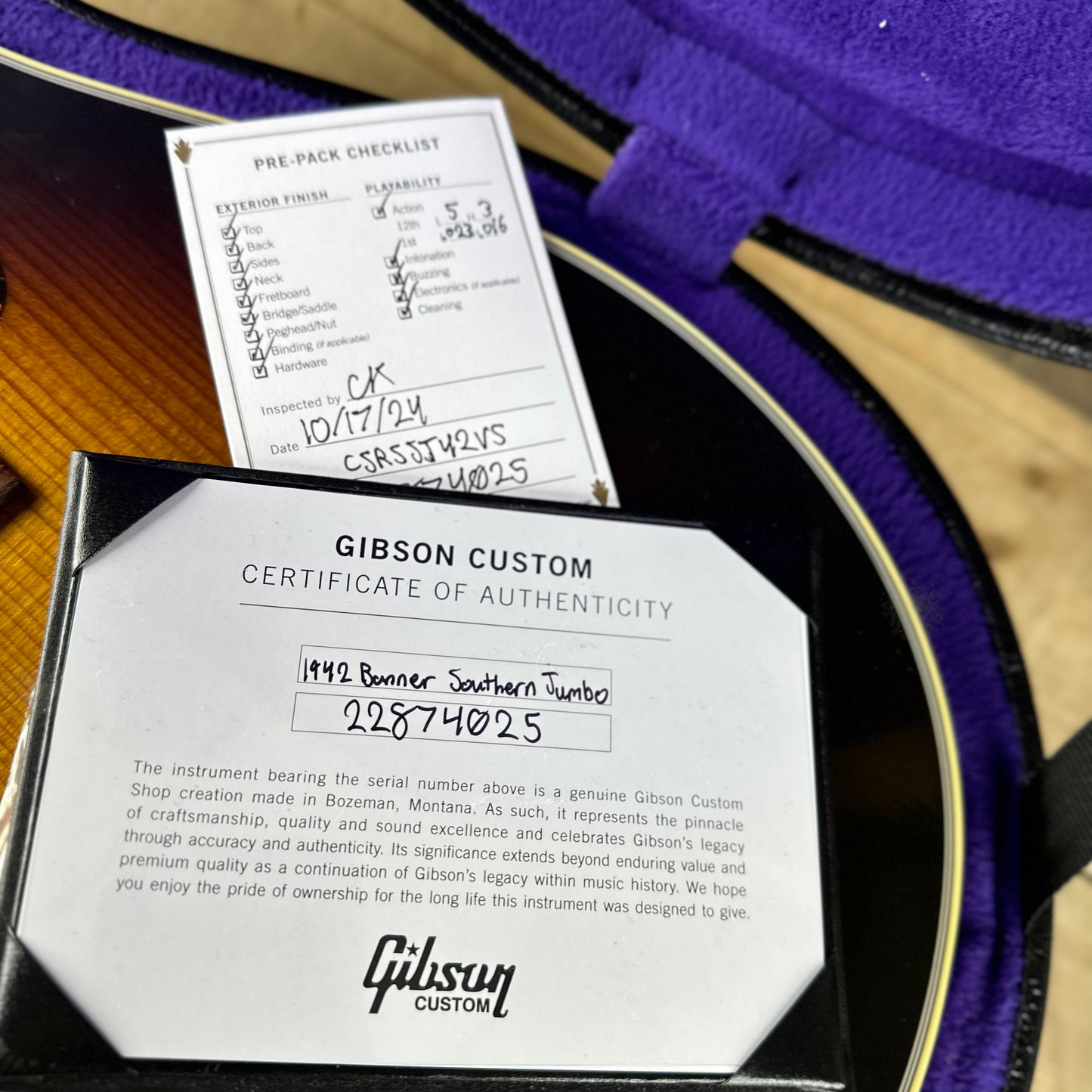 Gibson Custom Shop 1942 Banner Southern Jumbo - Vintage Sunburst 22874025