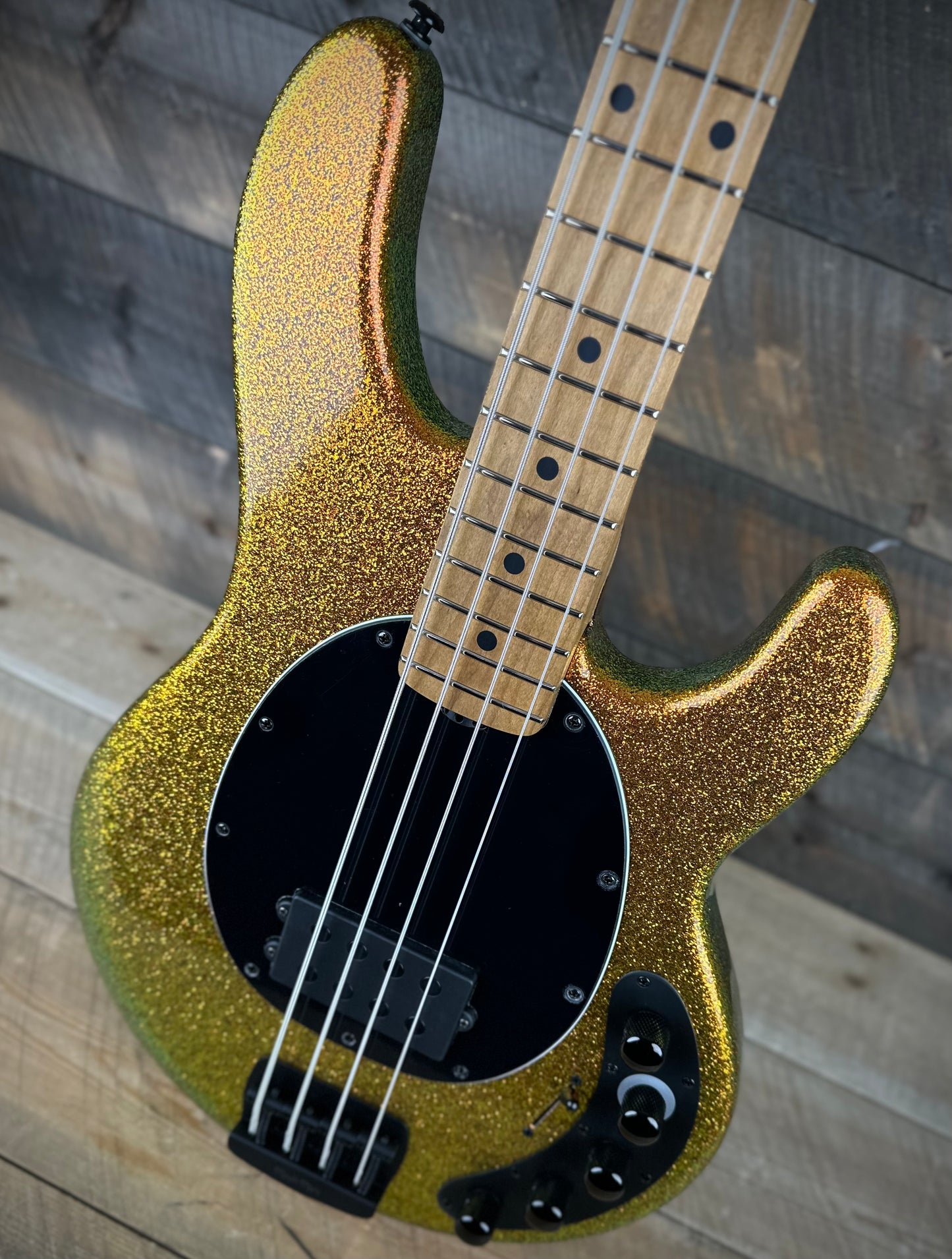 Ernie Ball Music Man Dark Ray Bass - Gold Bar S11878