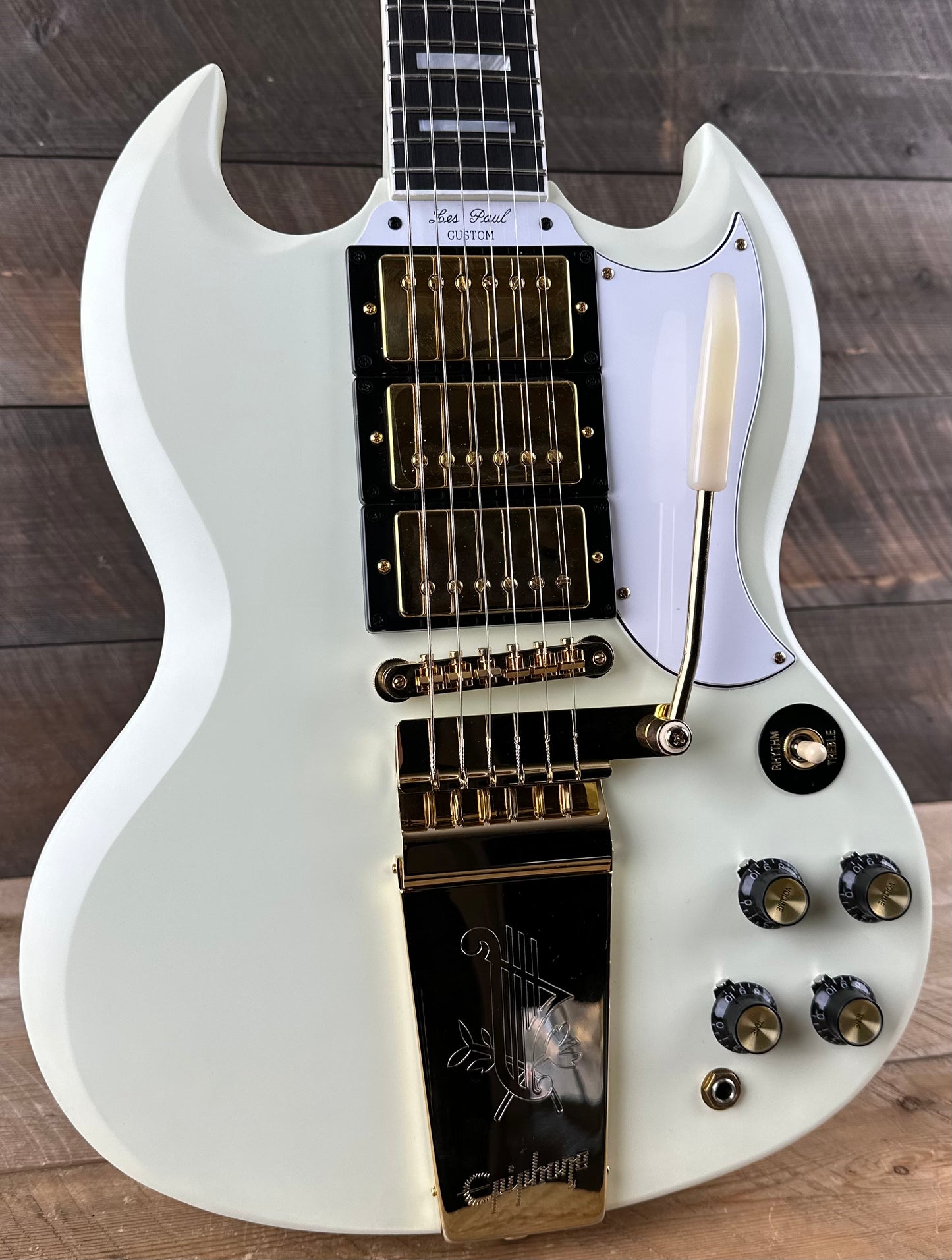 Epiphone 1963 Les Paul SG Custom with Maestro Vibrola - Classic White 24071532110