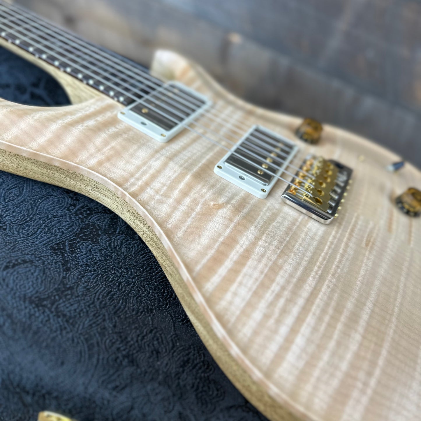 PRS Wood Library Custom 24 Flame Maple 10 Top, Korina Neck, Ziricote FB - Natural Satin 391900