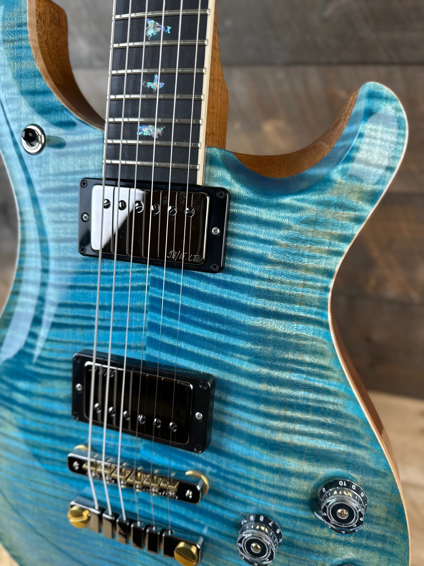 PRS Wood Library McCarty 594 Flamed Maple 10 Top, Torrified Flamed Maple Neck, Bound Ebony FB - Aquableux 391320