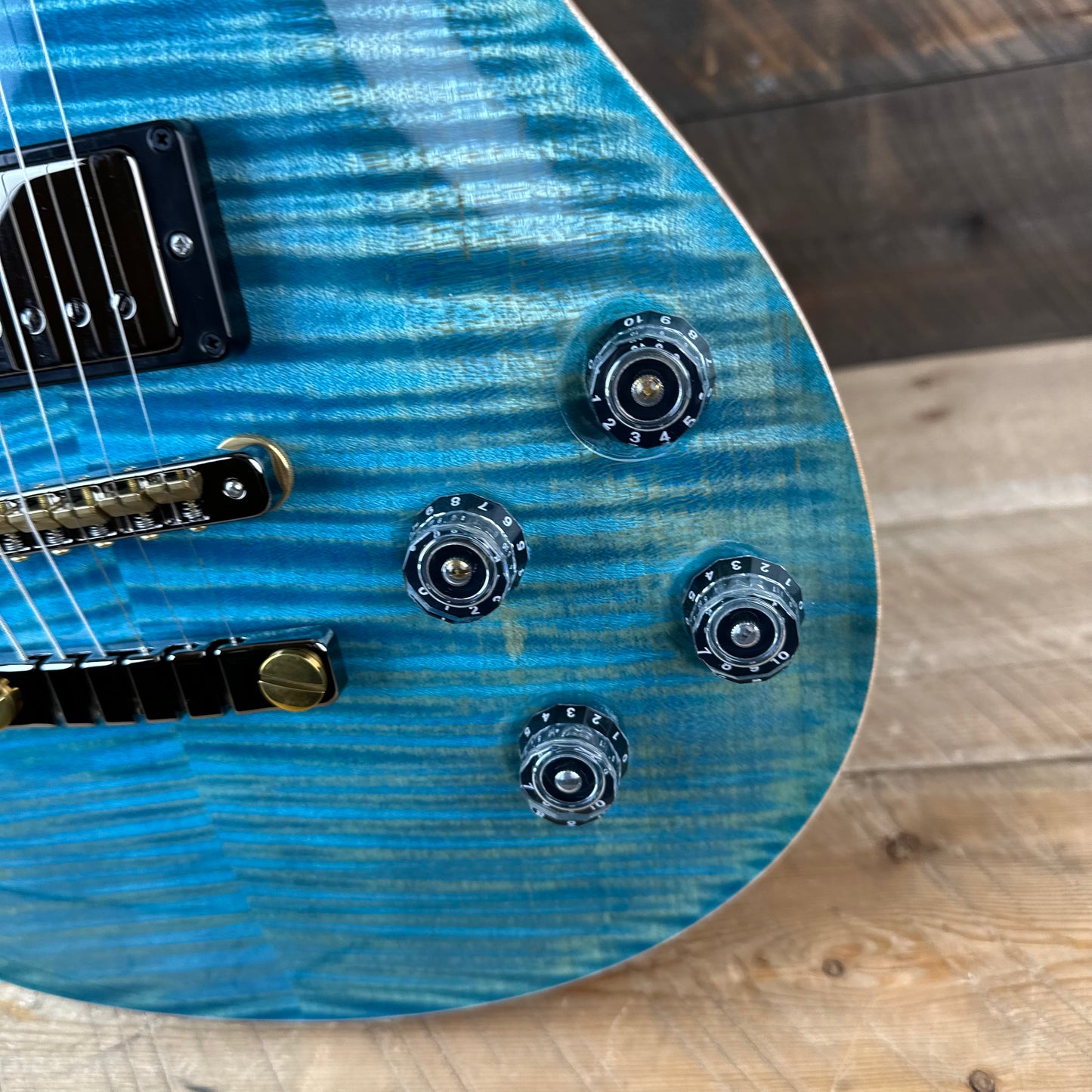 PRS Wood Library McCarty 594 Flamed Maple 10 Top, Torrified Flamed Maple Neck, Bound Ebony FB - Aquableux 391320