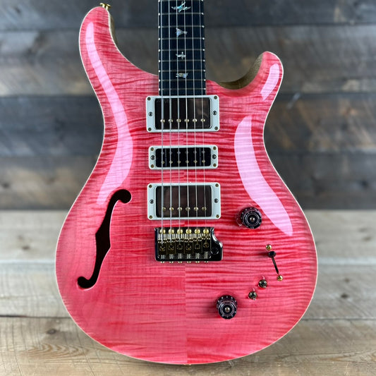 PRS Wood Library Special 22 Semi-Hollow - Flame Maple 10 Top Korina Back/Neck Ebony FB - Bonnie Pink 391567