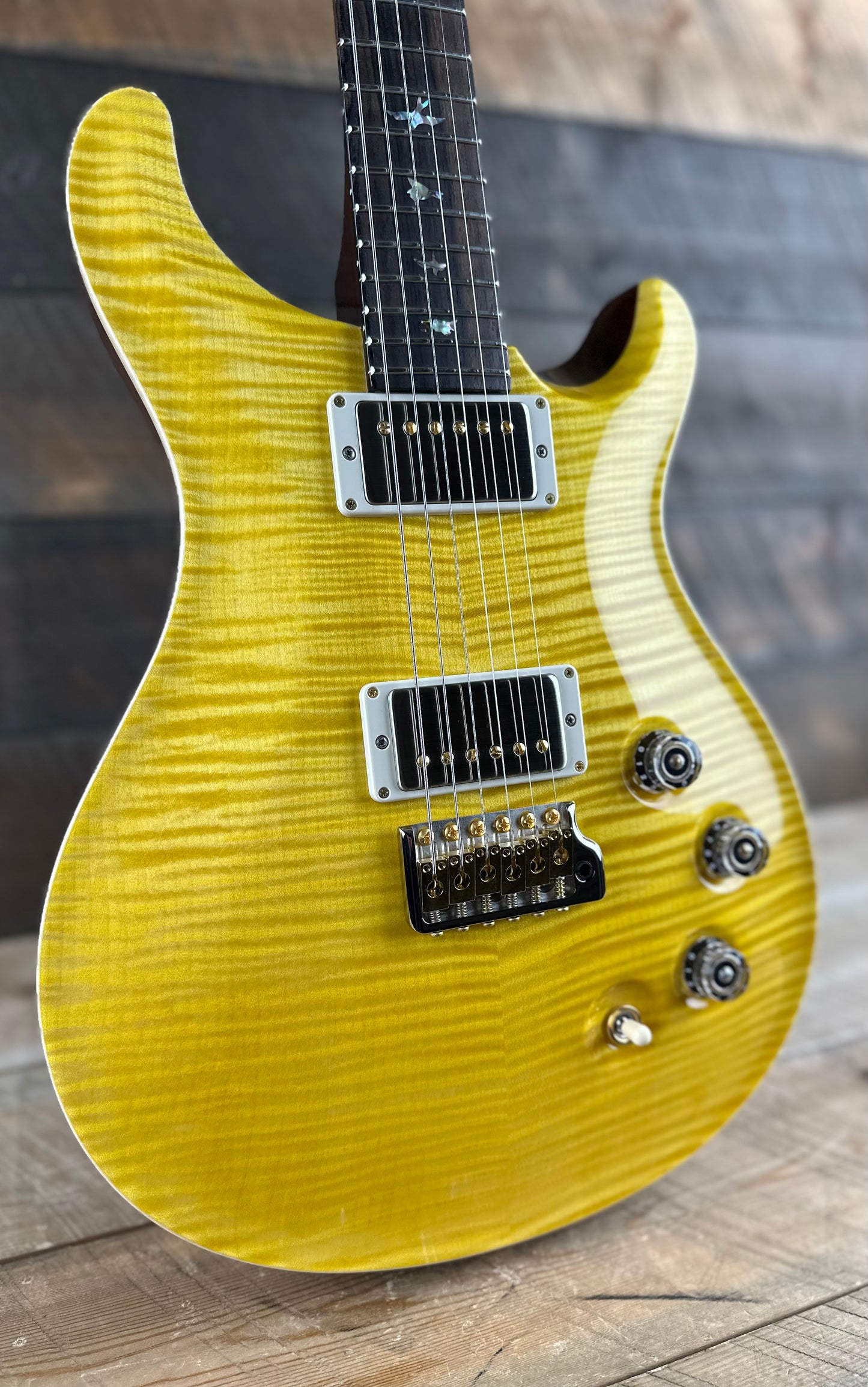 PRS DGT David Grissom Signature Wood Library Flame Maple 10 Top, Korina Back/Neck, Ziricote FB - Honey 389466