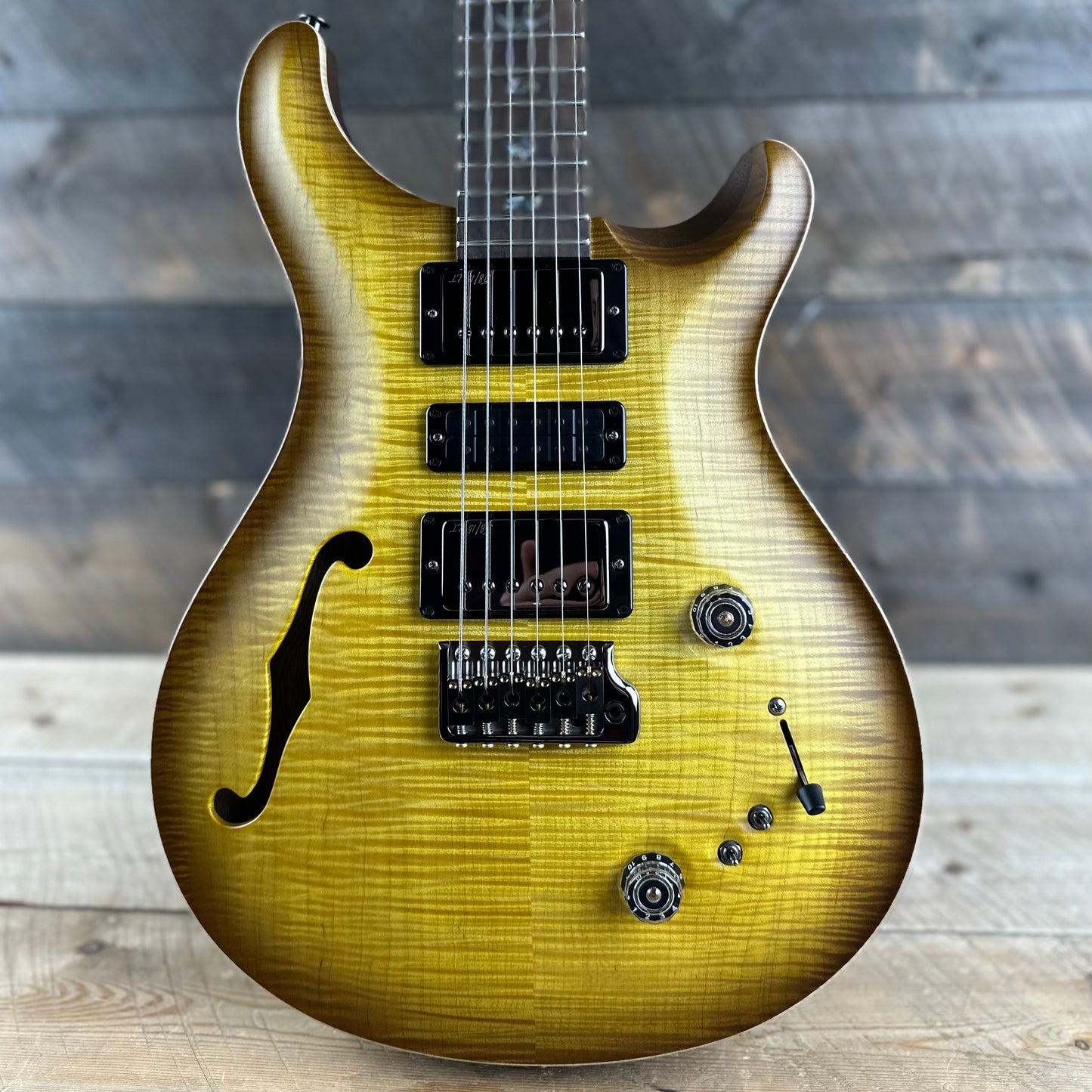 PRS Wood Library Special 22 Semi-Hollow - Flame Maple 10 Top Korina Back, Ziricote FB - McCarty Sunburst Satin 392390