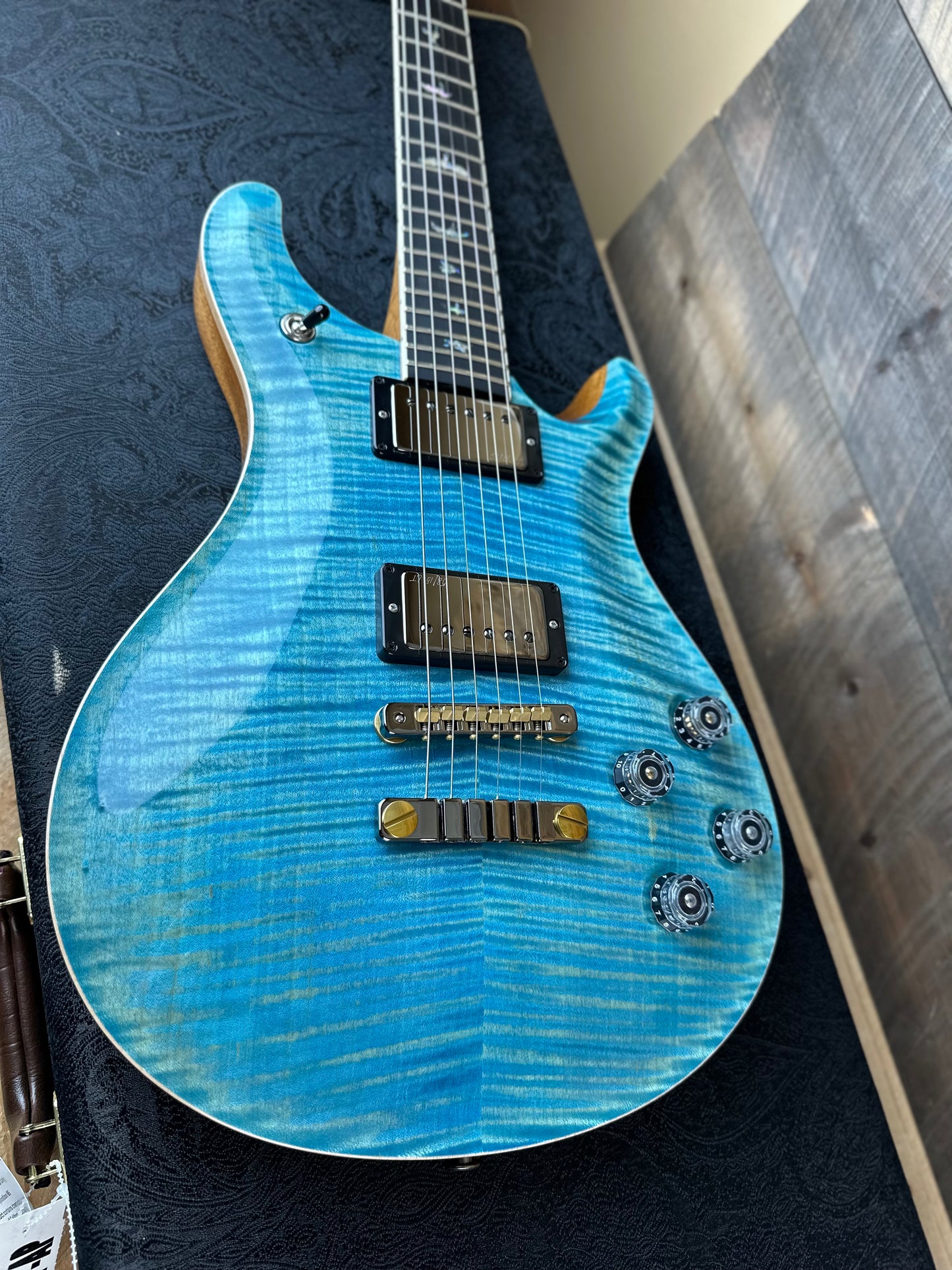 PRS Wood Library McCarty 594 Flamed Maple 10 Top, Torrified Flamed Maple Neck, Bound Ebony FB - Aquableux 391320