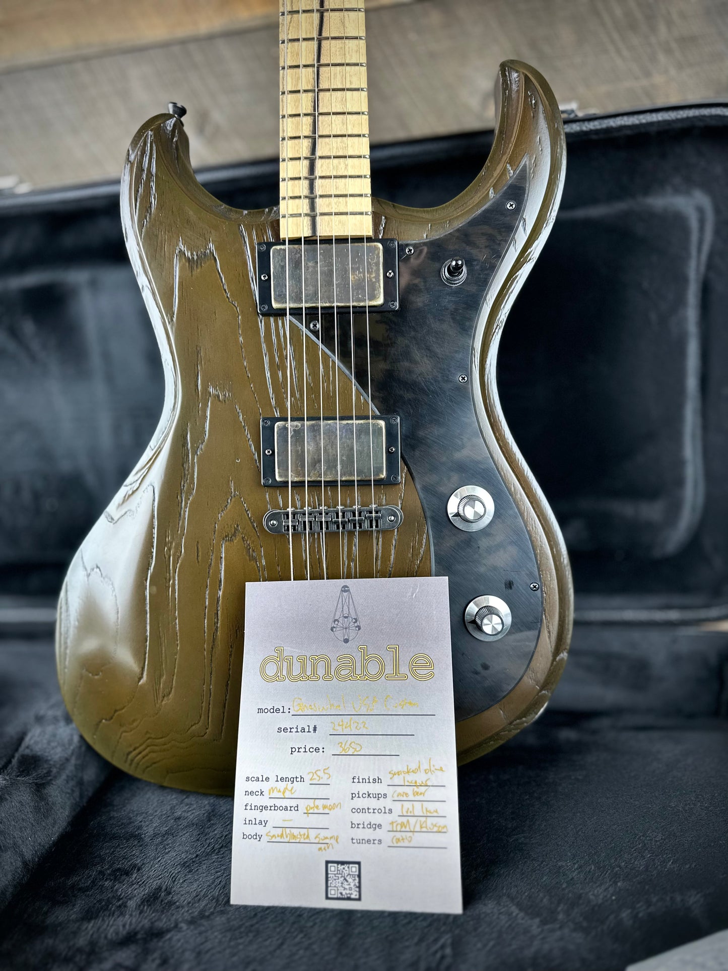 Dunable USA Custom Gnarwhal - Smoked Olive Satin  24422