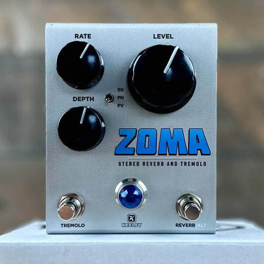 Keeley ZOMA Stereo Reverb and Tremolo Pedal - Silver *Brand New From Dealer!*