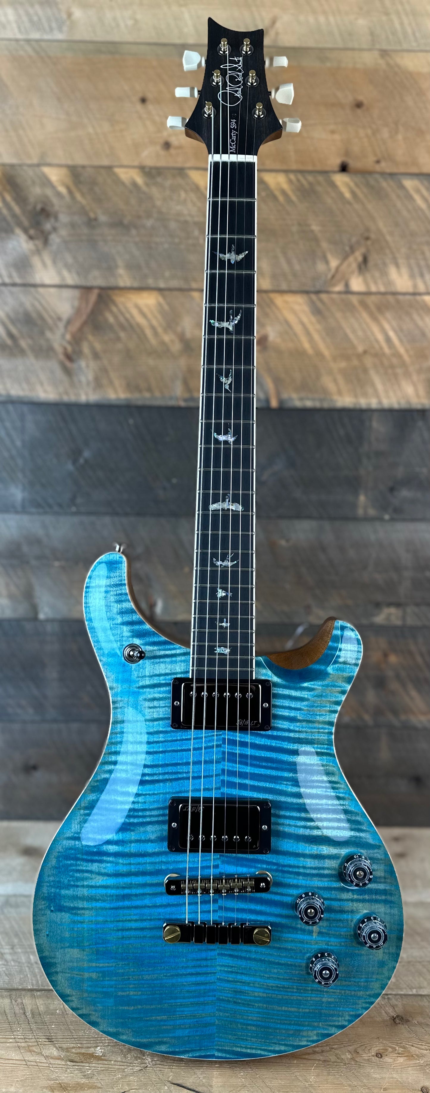 PRS Wood Library McCarty 594 Flamed Maple 10 Top, Torrified Flamed Maple Neck, Bound Ebony FB - Aquableux 391320