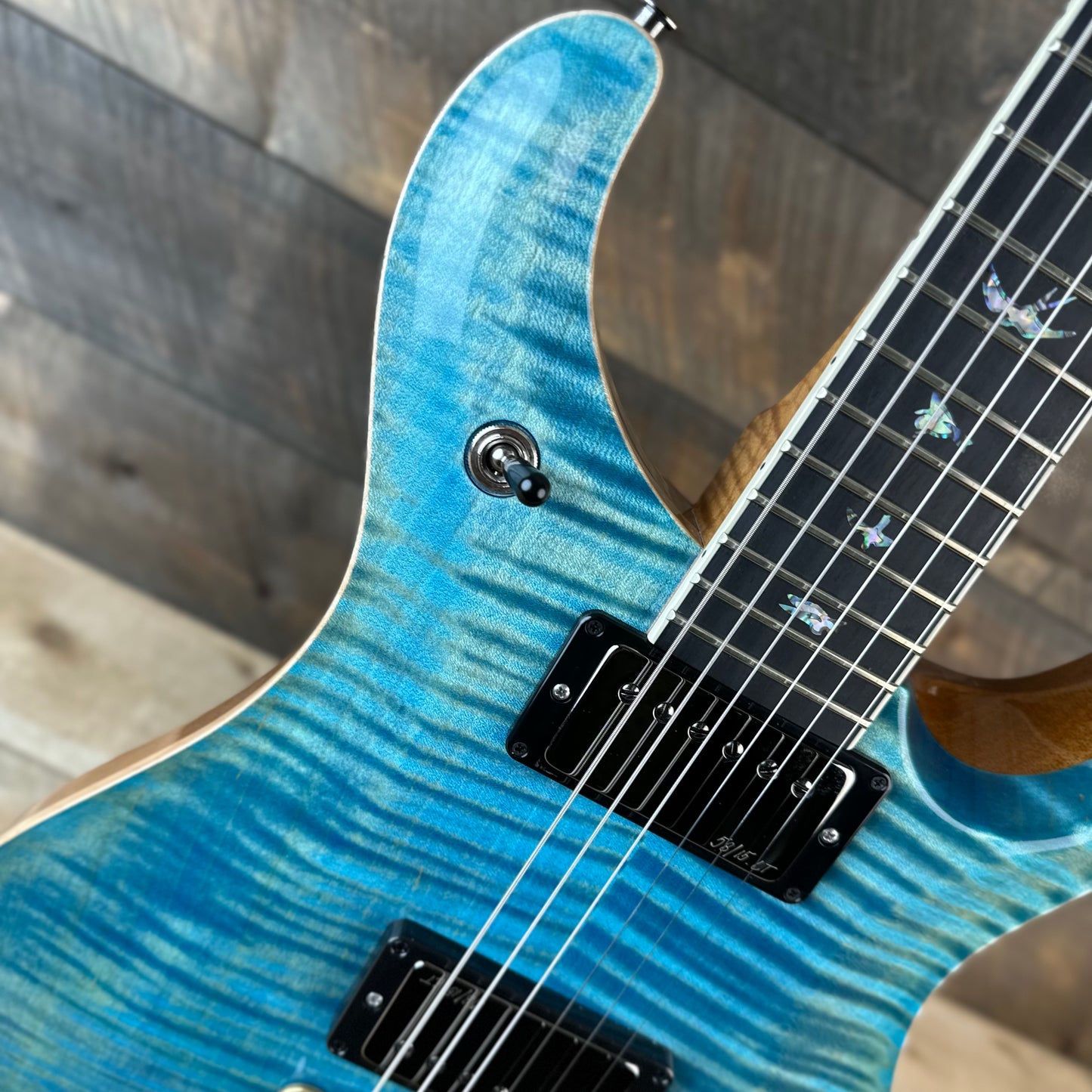 PRS Wood Library McCarty 594 Flamed Maple 10 Top, Torrified Flamed Maple Neck, Bound Ebony FB - Aquableux 391320