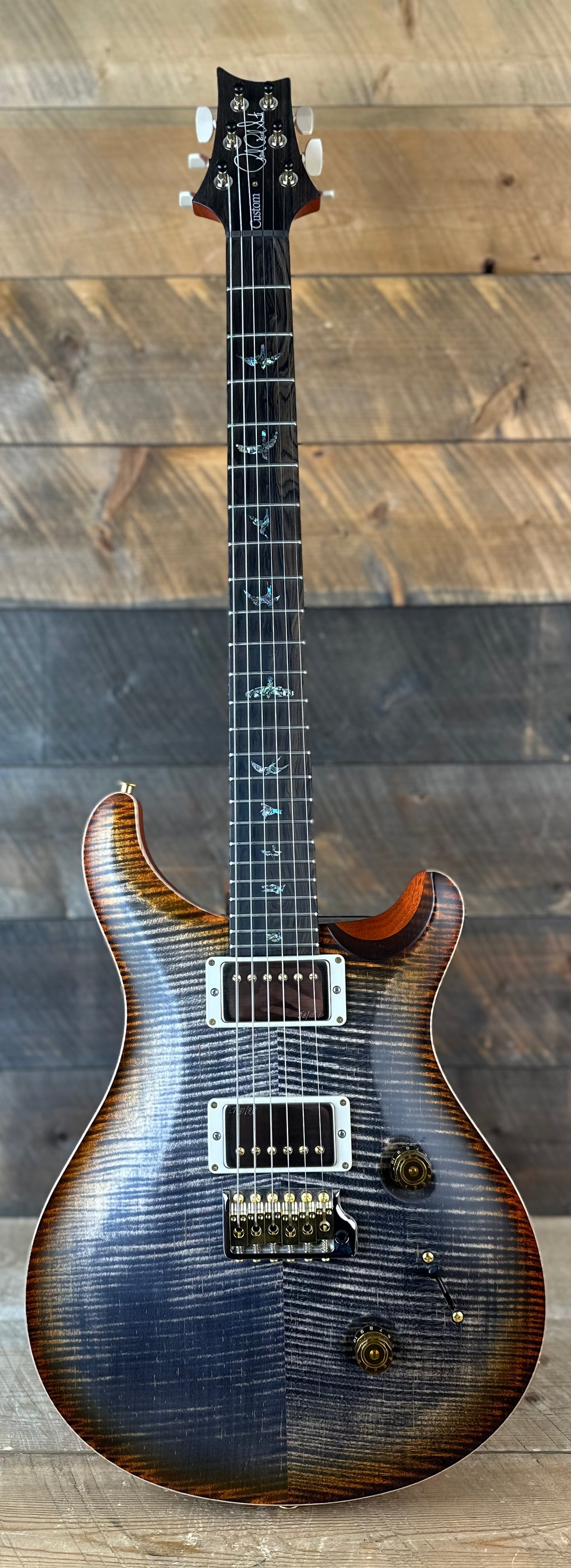 PRS Wood Library Custom 24 Amazing Highly Figured 10 top!! - Burnt Maple Leaf 395093