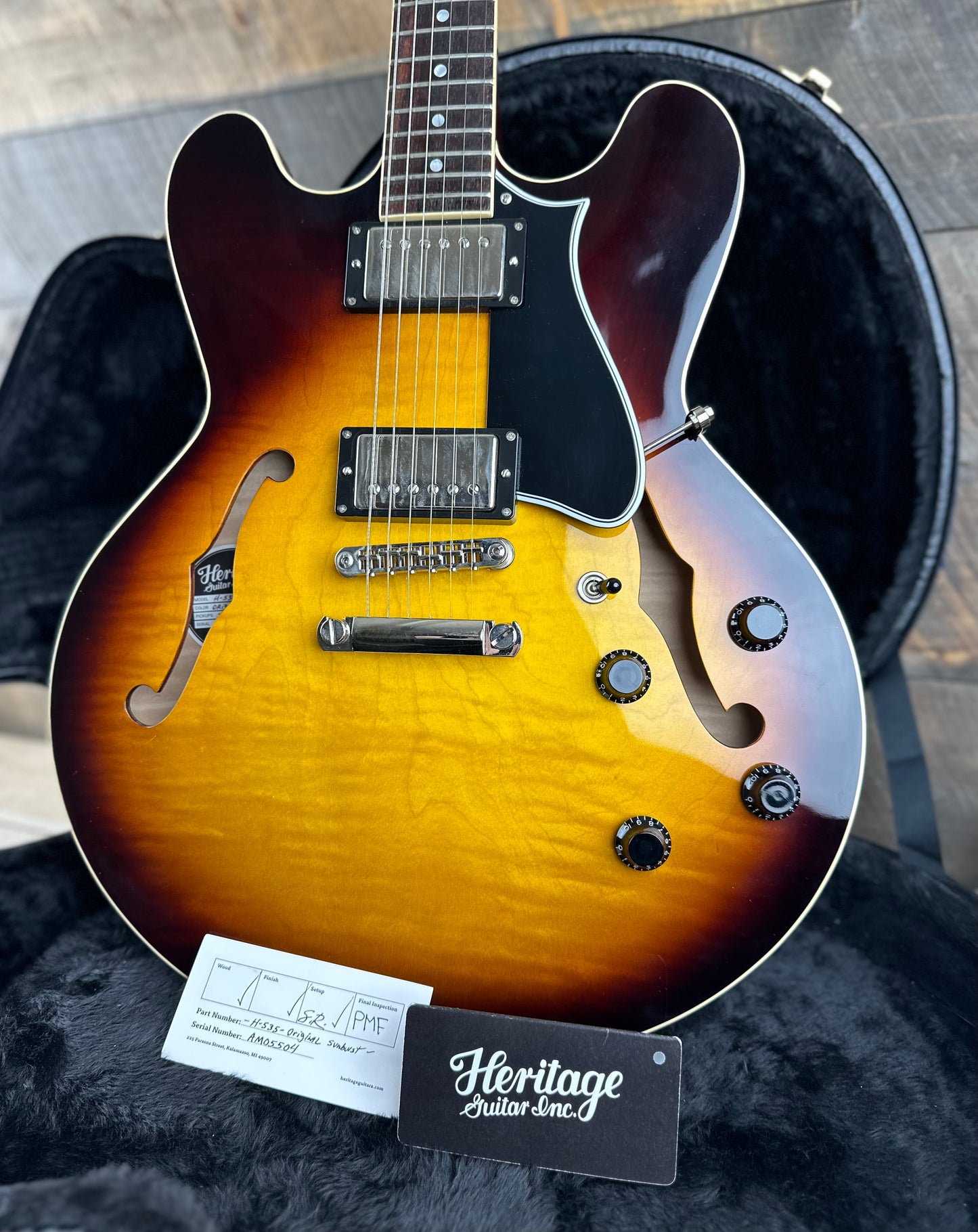 Used Heritage H-535 Semi-Hollow - Original Sunburst