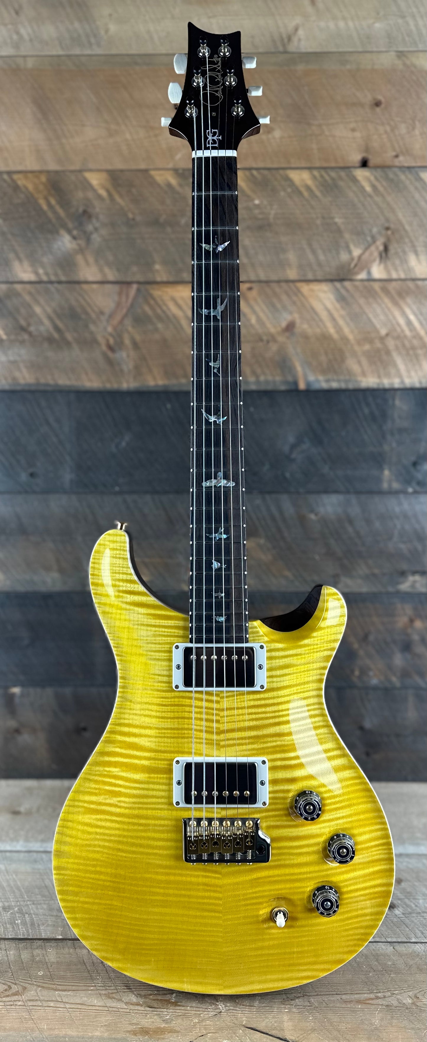 PRS DGT David Grissom Signature Wood Library Flame Maple 10 Top, Korina Back/Neck, Ziricote FB - Honey 389466