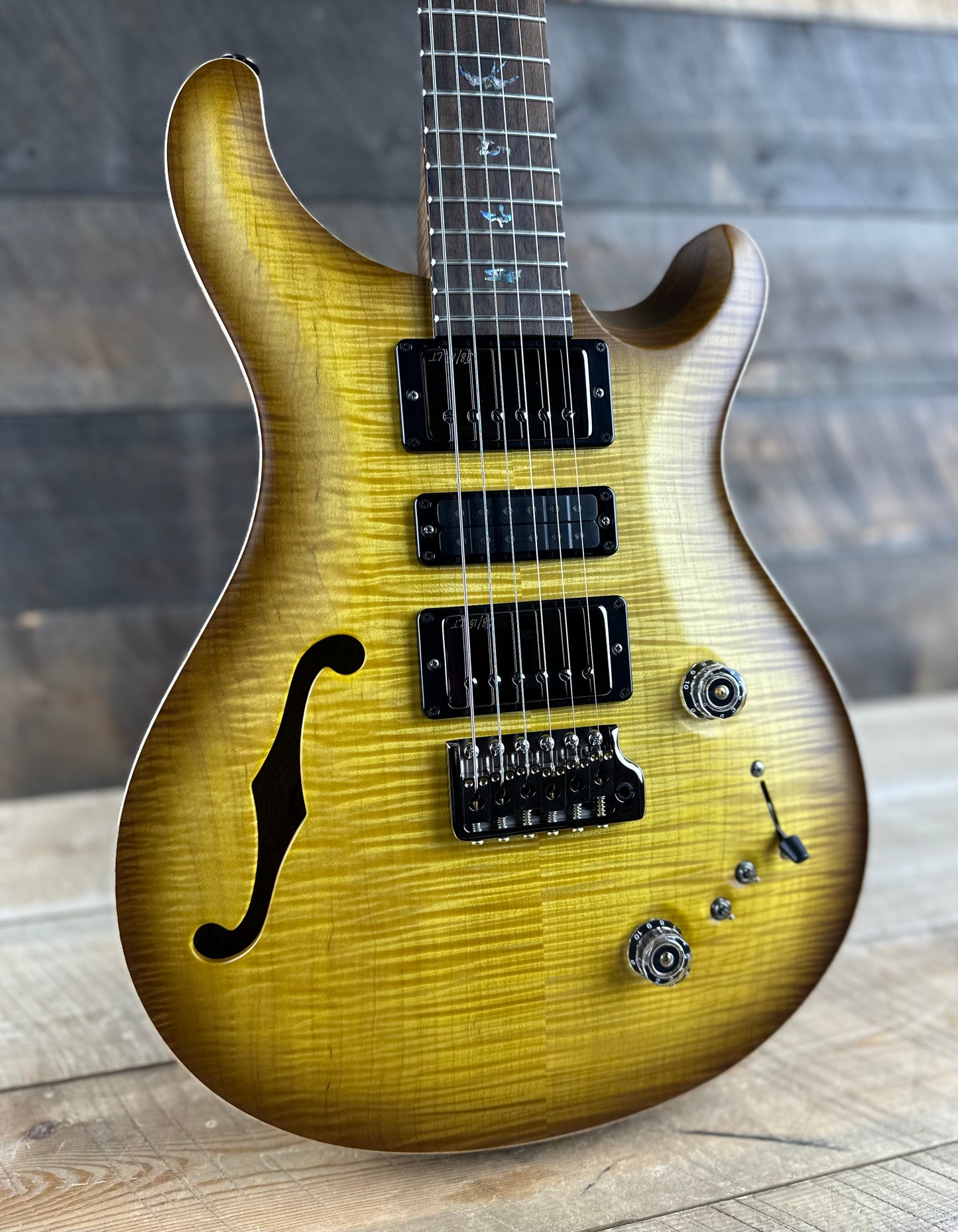 PRS Wood Library Special 22 Semi-Hollow - Flame Maple 10 Top Korina Back, Ziricote FB - McCarty Sunburst Satin 392390