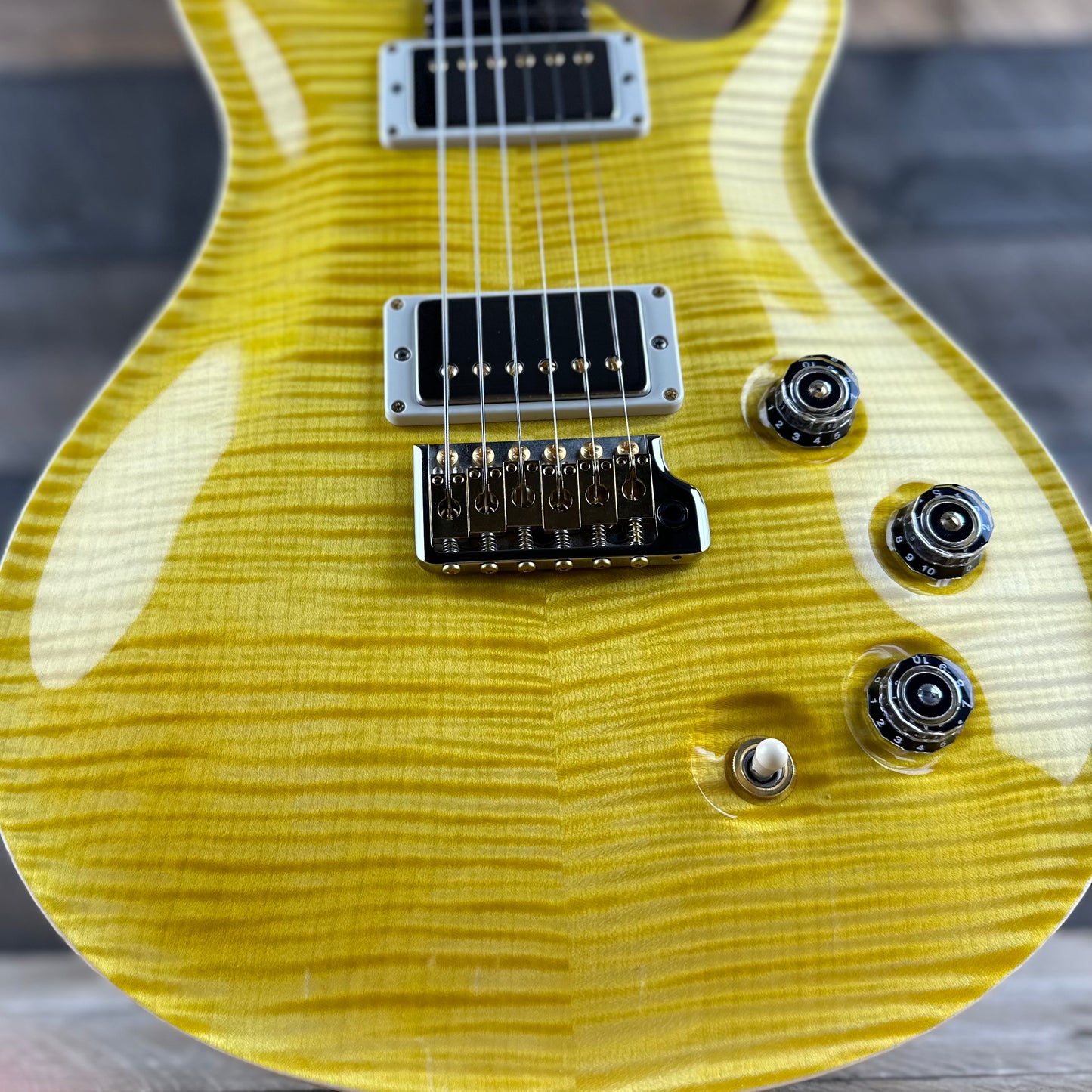 PRS DGT David Grissom Signature Wood Library Flame Maple 10 Top, Korina Back/Neck, Ziricote FB - Honey 389466