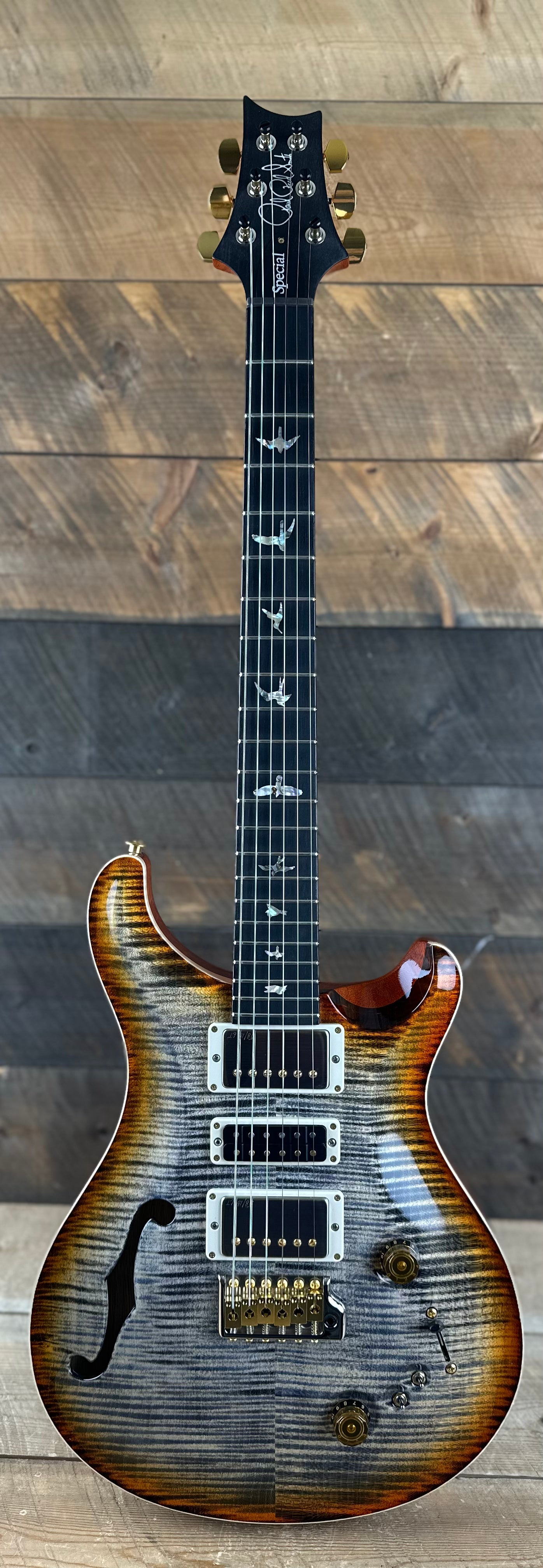 PRS Wood Library Special 22 Semi-Hollow - Flame Maple 10 Top Korina Back/Neck Ebony FB - Burnt Maple Leaf 391573