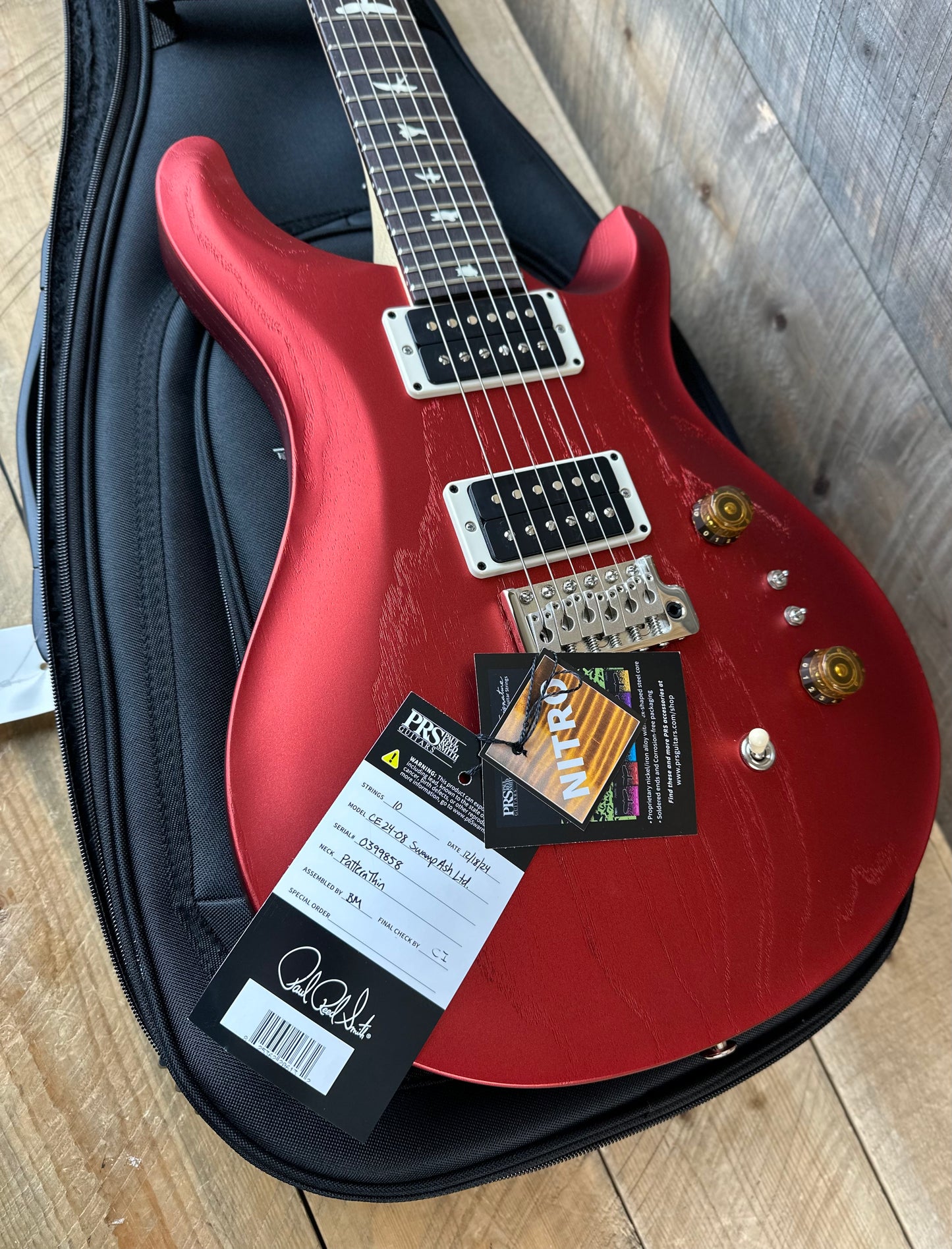 PRS CE 24-08 Swamp Ash Limited Edition - Red Apple Metallic 399858