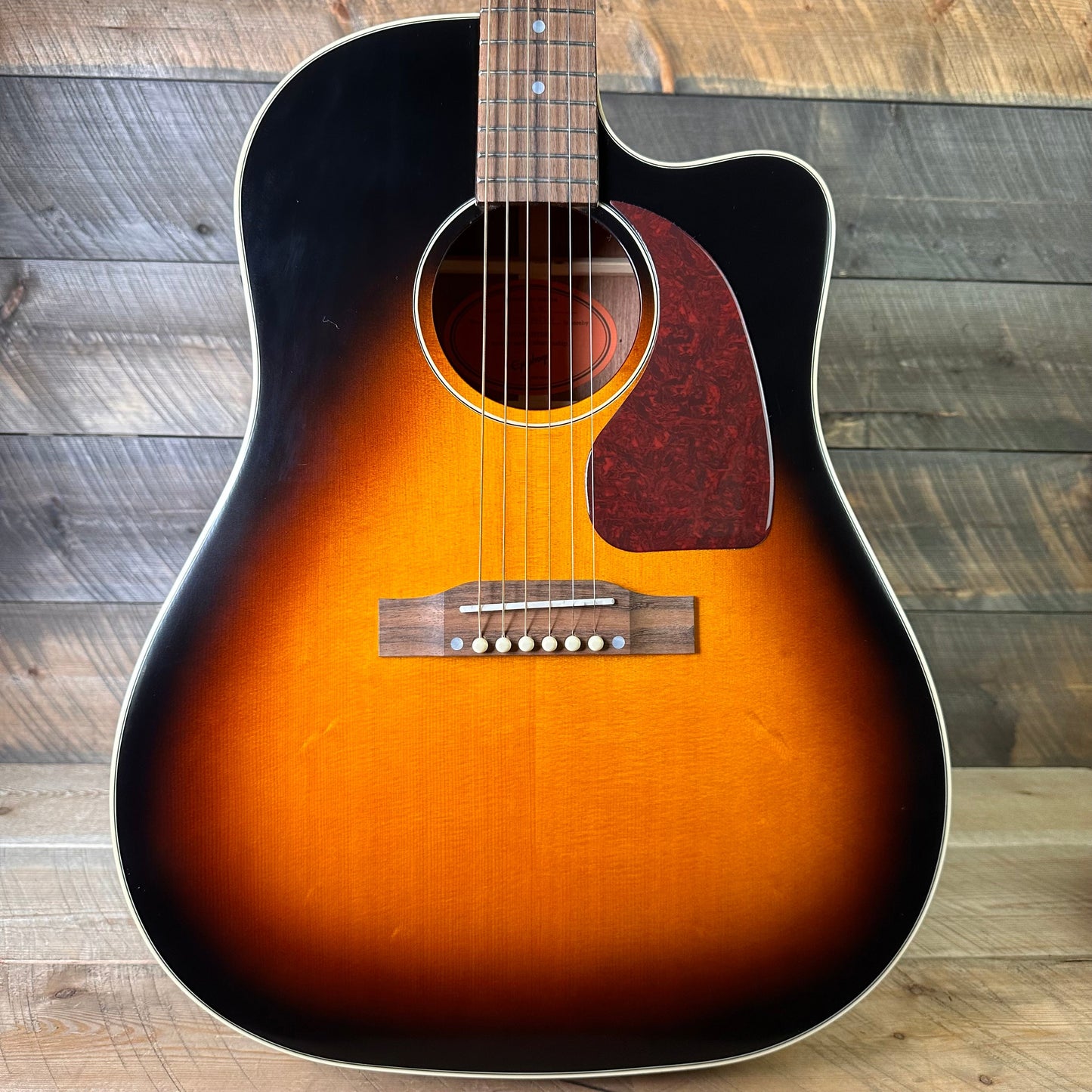 Epiphone J-45 EC Acoustic-Electric Guitar - Aged Vintage Sunburst Gloss 22012302551