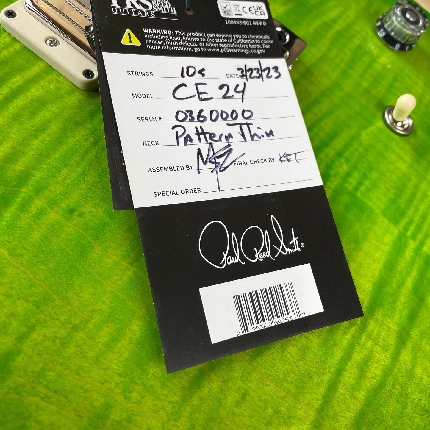 Floor Model PRS CE 24 TGS Spec. Limited 57/08 Pickups - Eriza Verde 360000