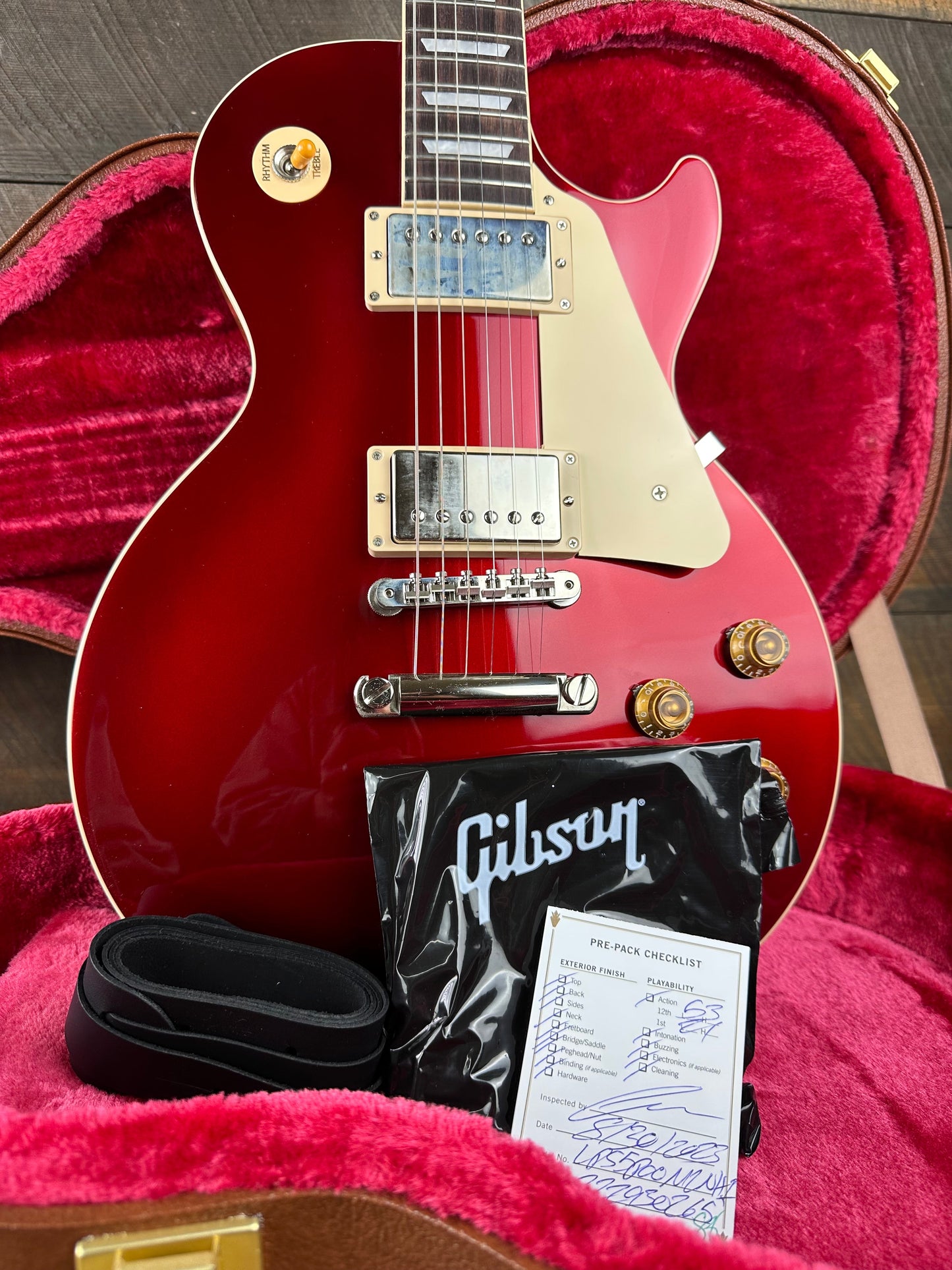 Gibson Les Paul Standard 50's Plain Top Custom Color - Sparkling Burgundy Top 222930265