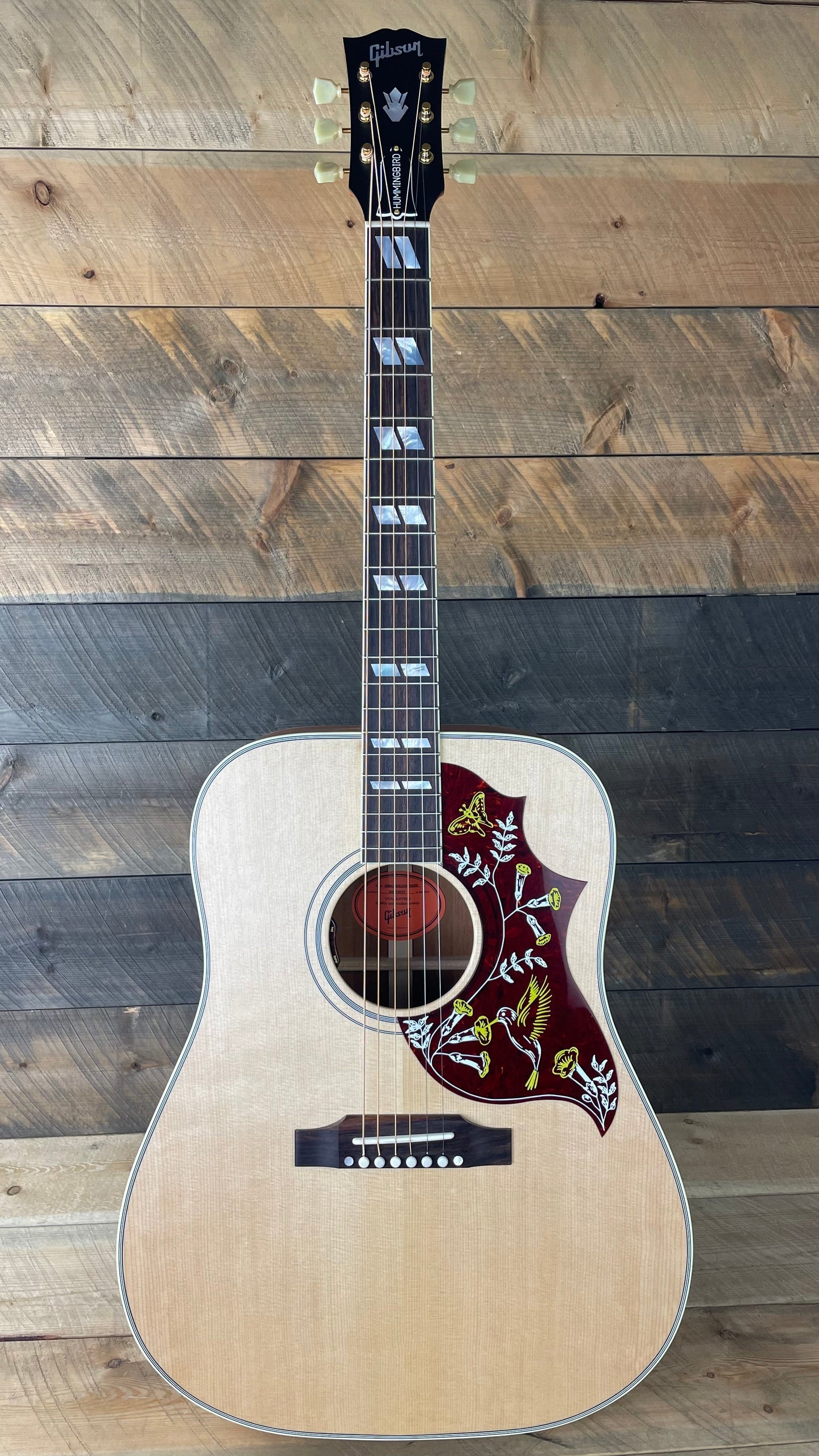 Used Gibson Hummingbird Faded Acoustic-Electric Guitar - Antique Natural 20873039 Shop Display