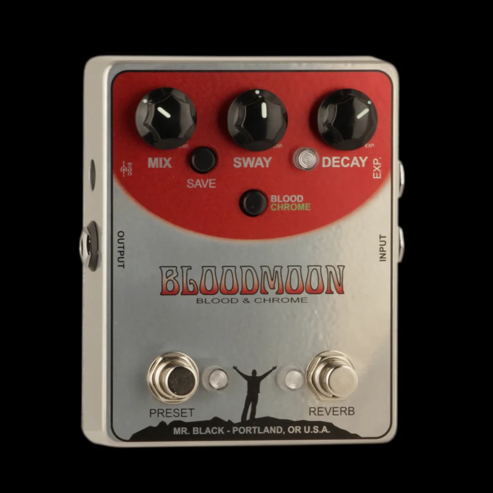 Mr. Black BloodMoon Blood & Chrome Reverb Pedal