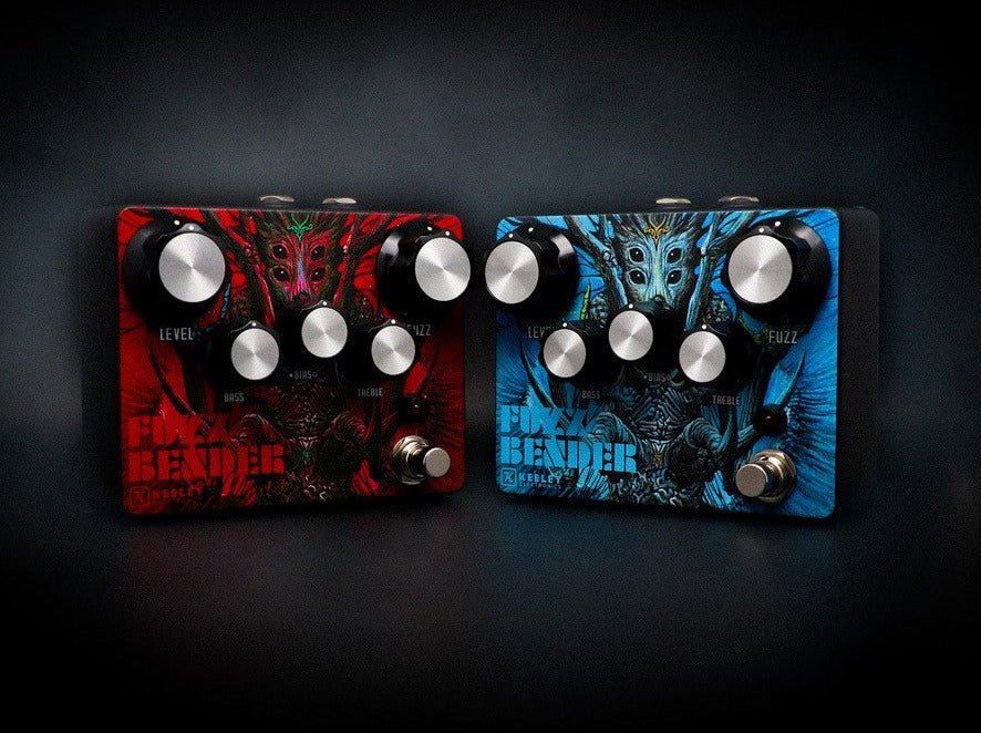 Keeley "Red Fury Fossilos" Fuzz Bender Hybrid Fuzz Pedal Artwork by Timbul Cahyono