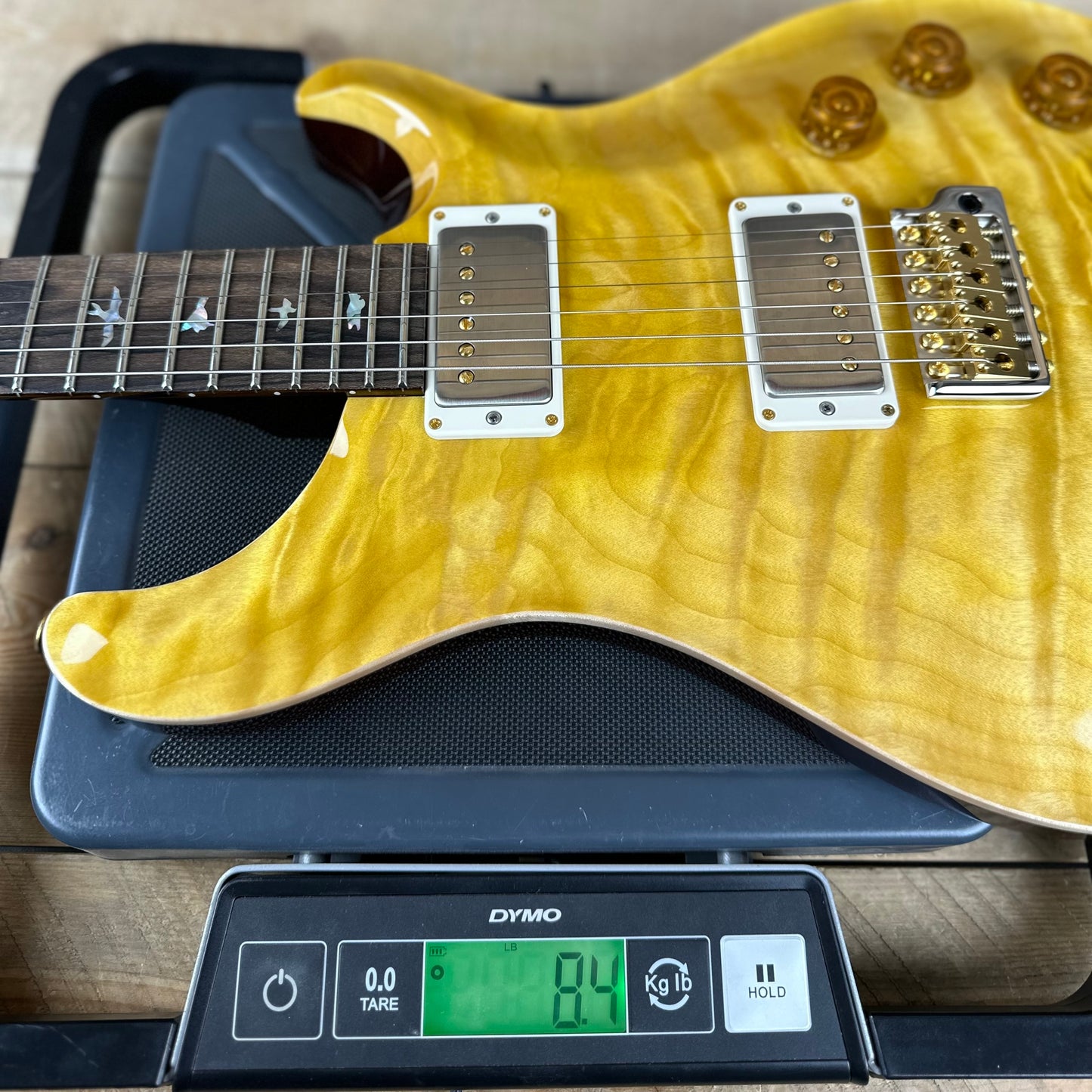 PRS DGT David Grissom Signature Wood Library Quilt Maple 10 Top, Korina Back/Neck, Ziricote FB - Honey 389464