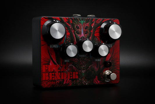 Keeley "Red Fury Fossilos" Fuzz Bender Hybrid Fuzz Pedal Artwork by Timbul Cahyono