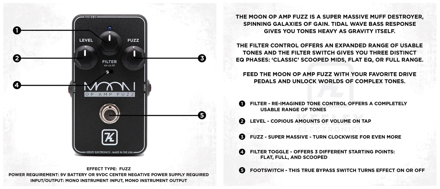 Keeley Moon Op Amp Fuzz Pedal