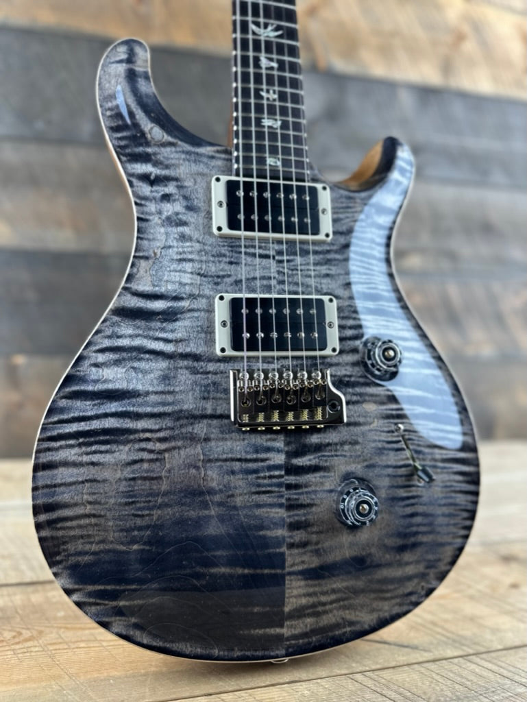 PRS Custom 24 Flame Maple Top  - Charcoal Natural Back 380253