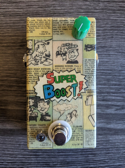 Wright Sounds Super Boost Pedal - Newspaper Comic Artwork - #9 - NOS