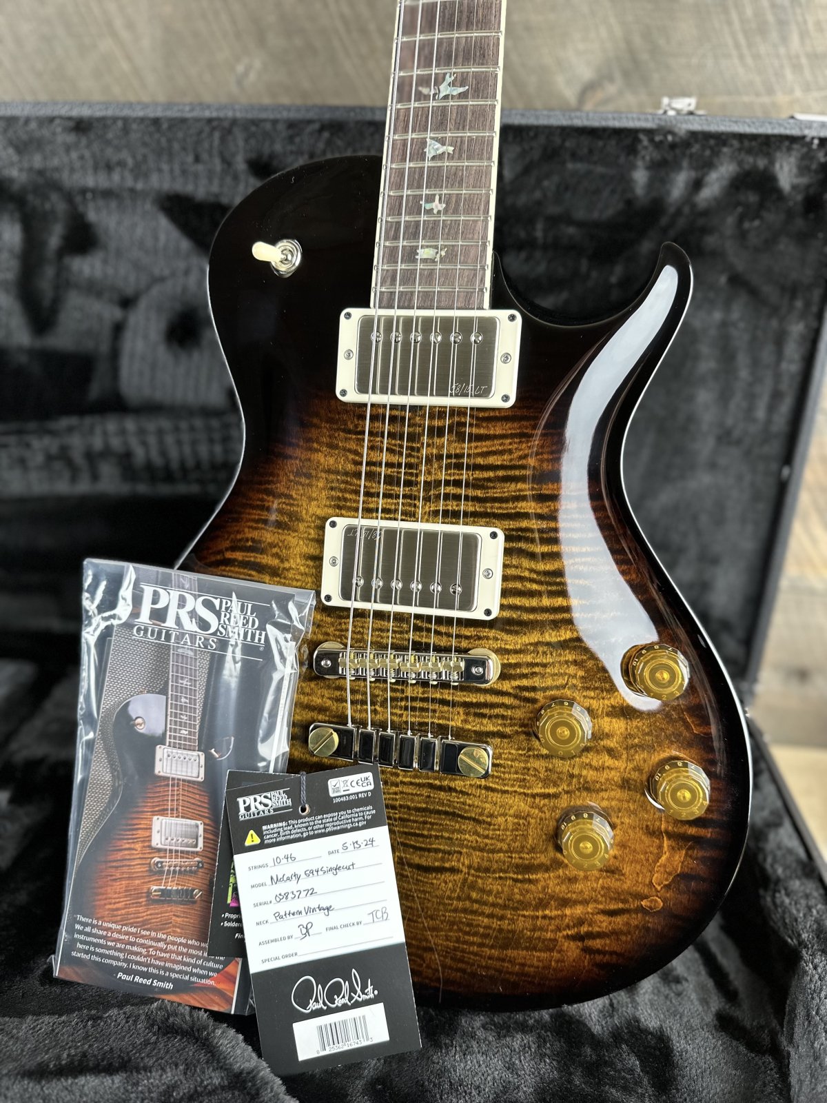 PRS McCarty 594 Singlecut - Black Gold Burst 383772