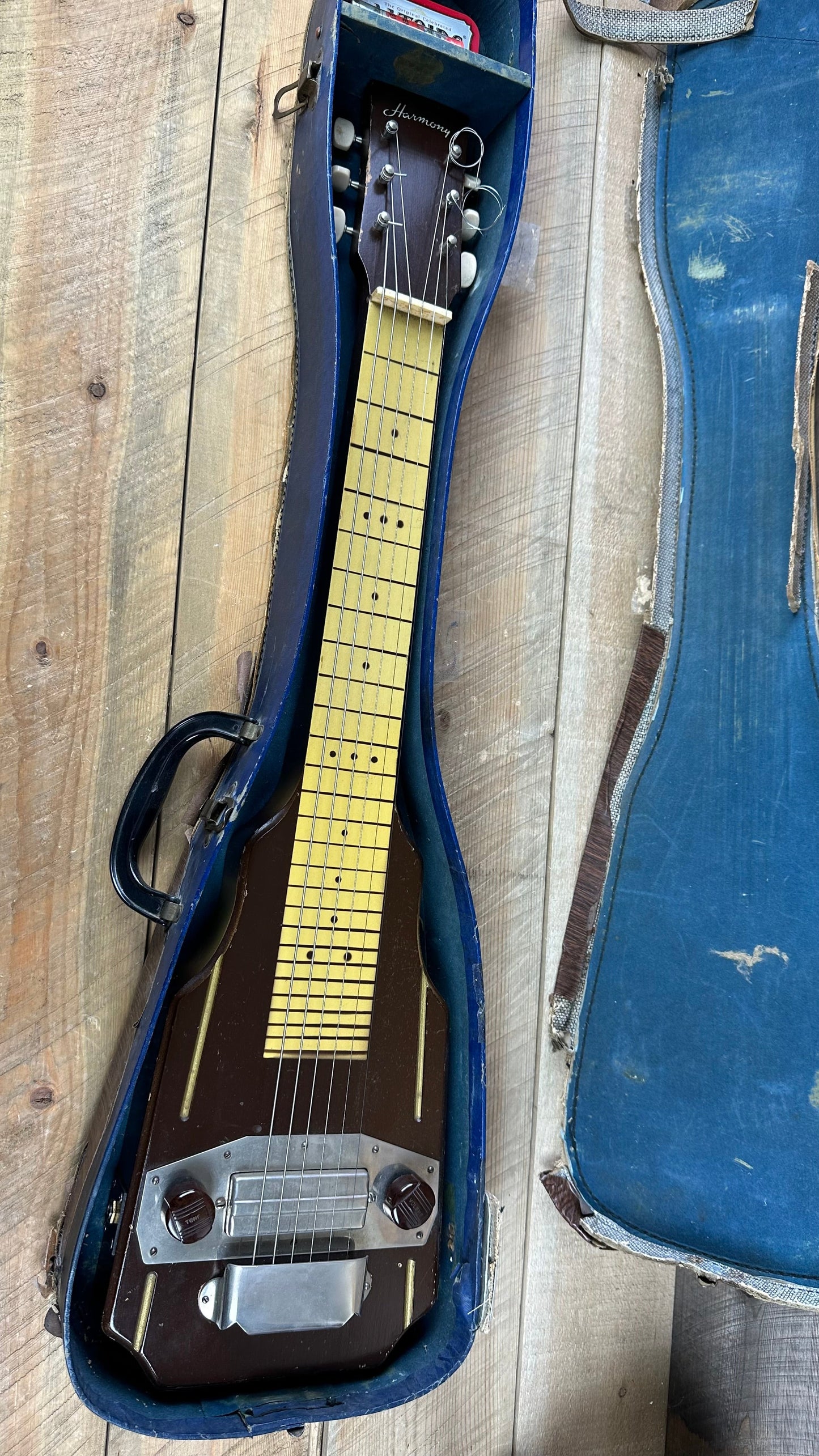 Vintage Harmony 1950s Lap Steel Guitar - Brown "Tater"