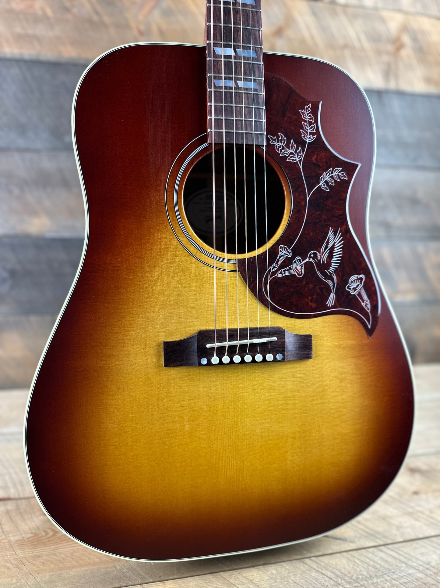 Used Gibson Hummingbird Studio Rosewood Acoustic-Electric Guitar - Satin Rosewood Burst 23523078 Shop Display