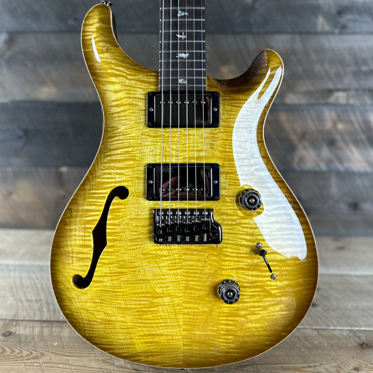 PRS Wood Library Custom 24 Semi-Hollow Flame Maple 10 Top - Livingston Lemondrop 386417