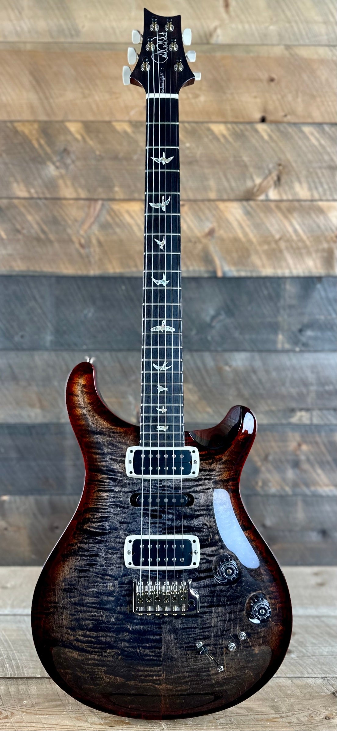 PRS Modern Eagle V Custom Color - Charcoal Cherry Burst 387719