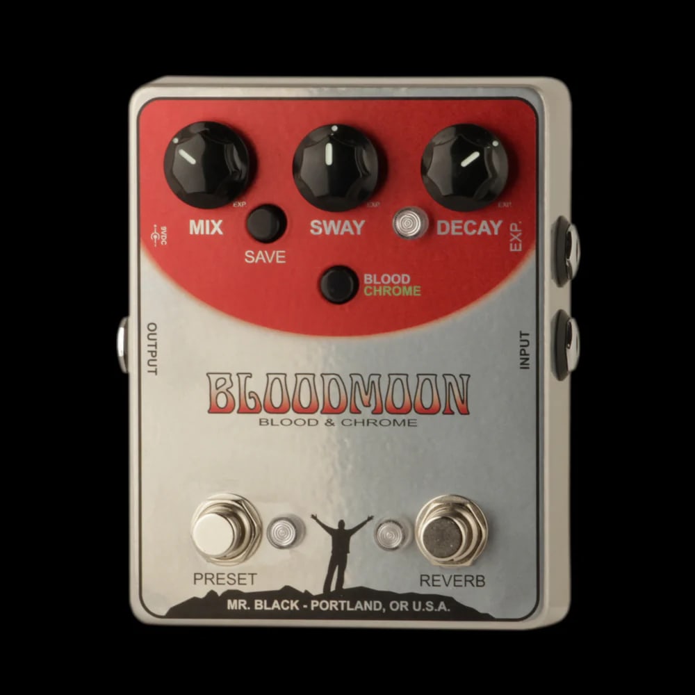 Mr. Black BloodMoon Blood & Chrome Reverb Pedal