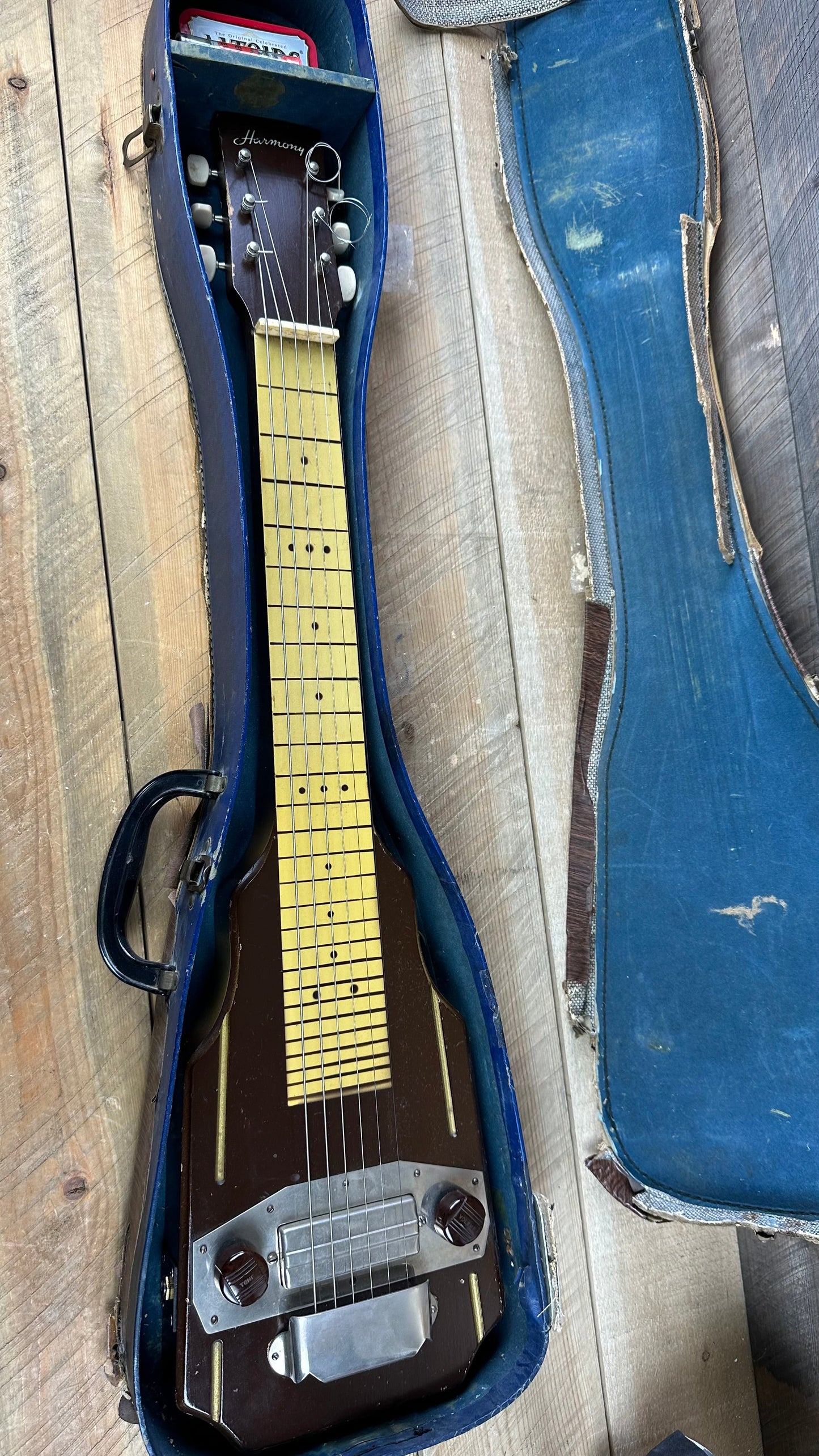 Vintage Harmony 1950s Lap Steel Guitar - Brown "Tater"