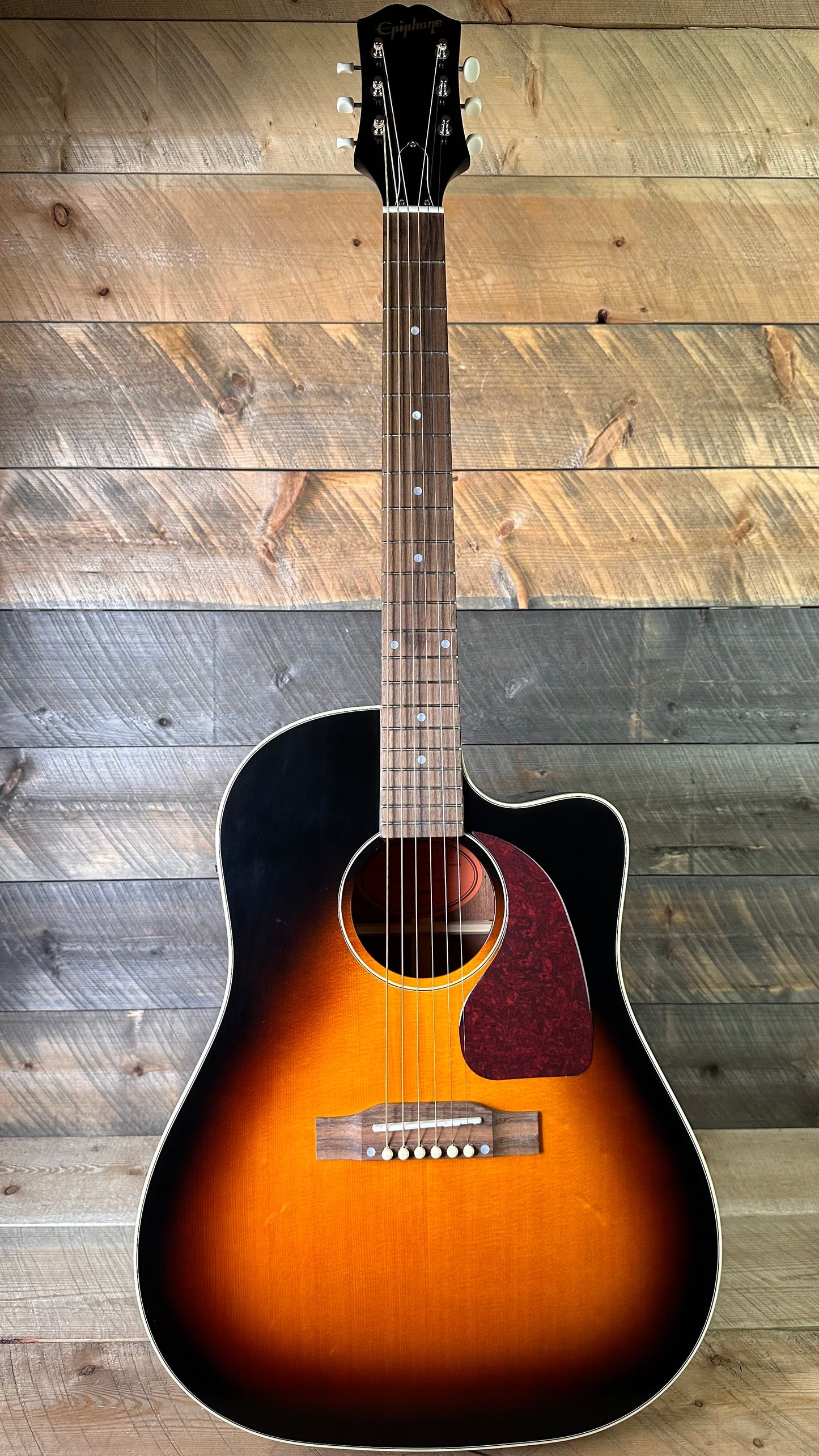 Epiphone J-45 EC Acoustic-Electric Guitar - Aged Vintage Sunburst Gloss 22012302551