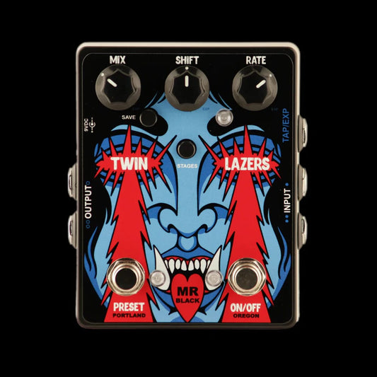 Mr. Black Twin Lazers K1 Stereo Phase Shifter Pedal